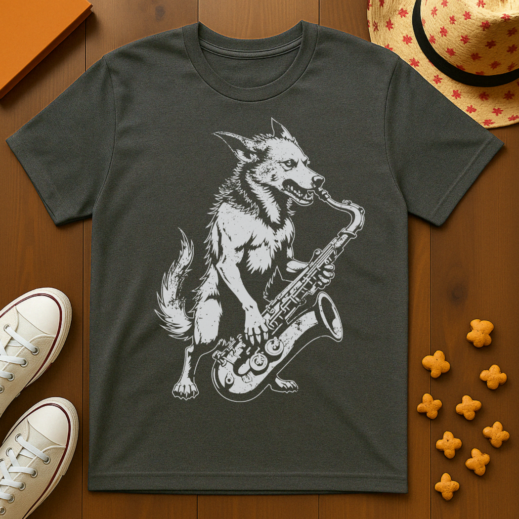 Dog Playing Saxophone T-Shirt