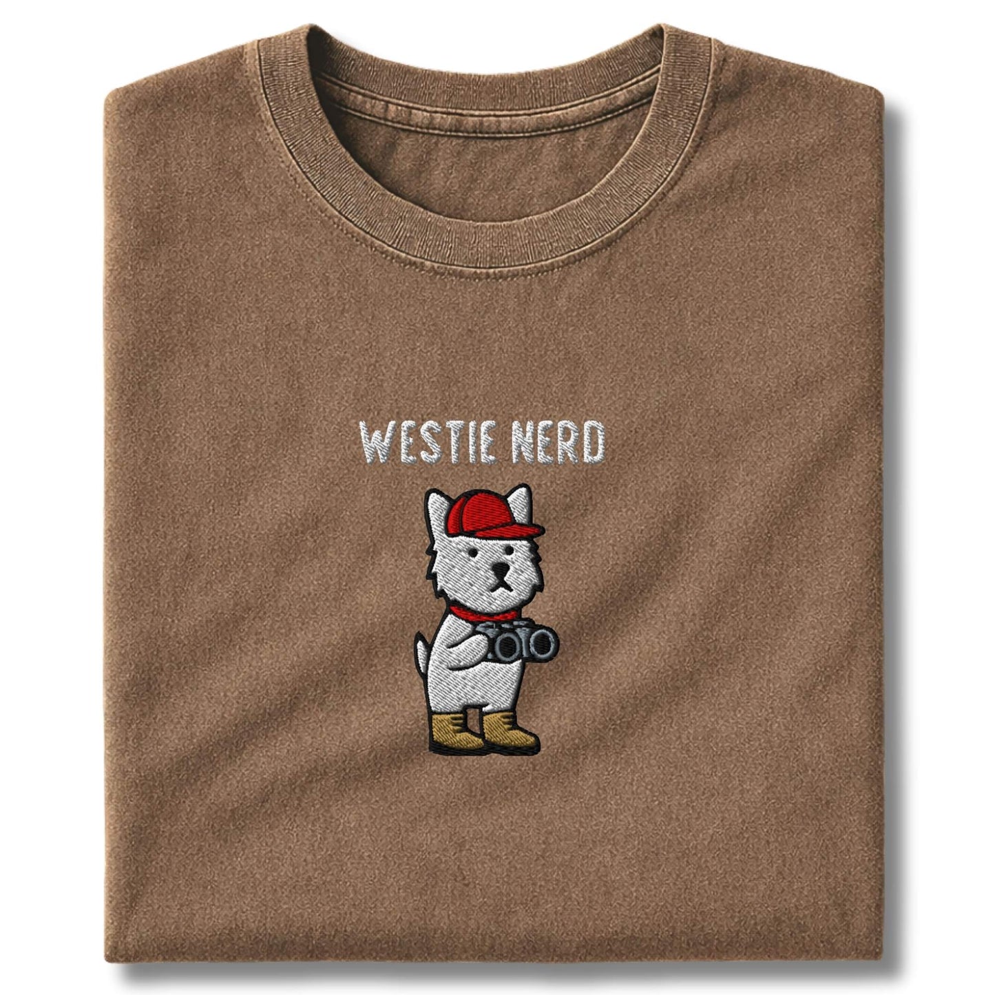 Embroidered Westie Nerd T-Shirt