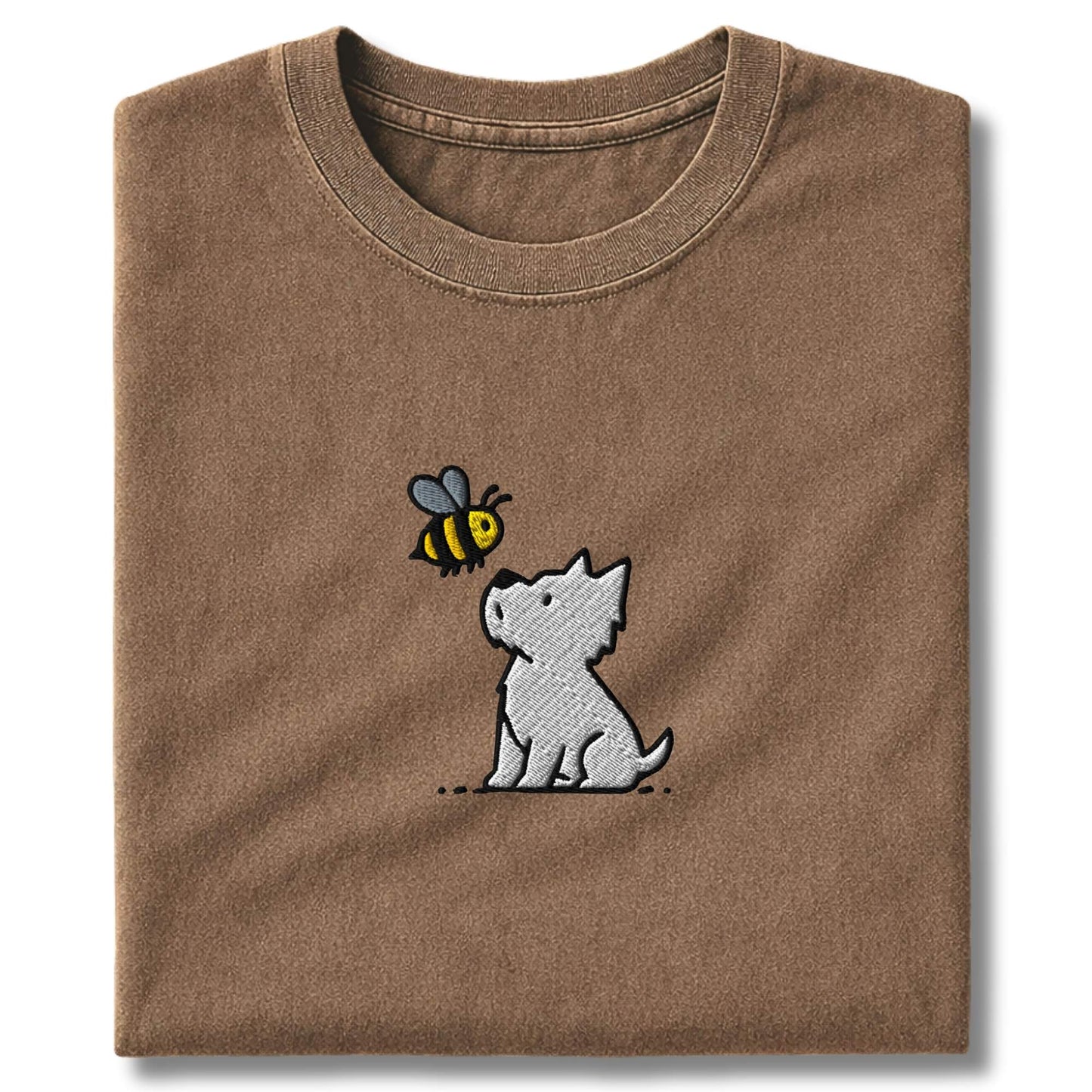 Embroidered Westie and Bee T-Shirt