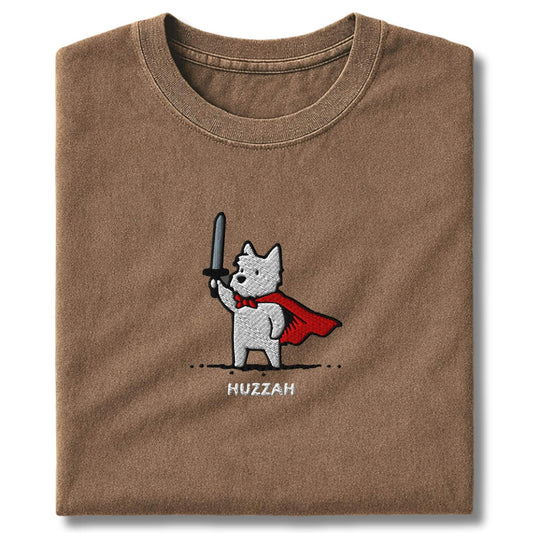 Embroidered Westie Huzzah T-Shirt