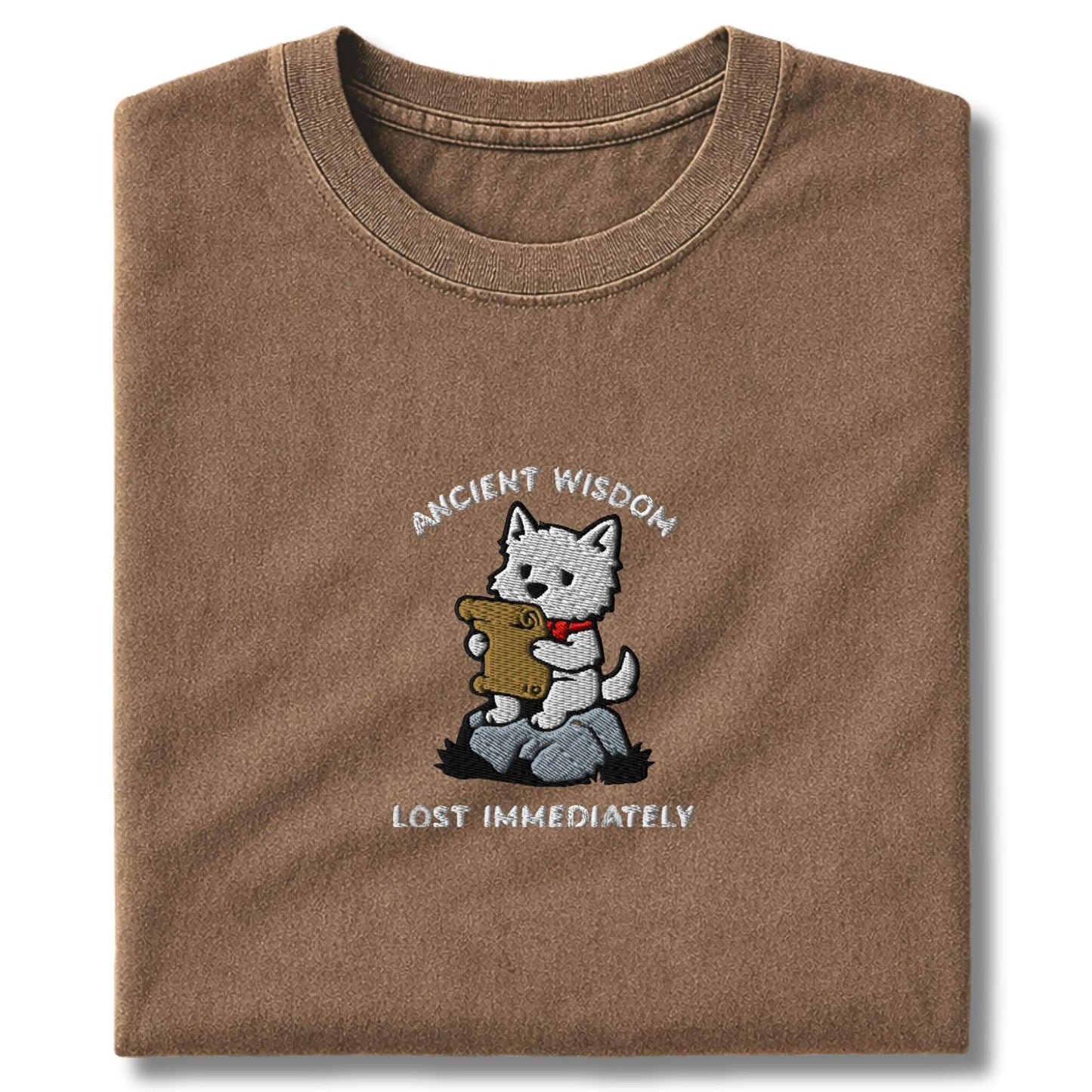 Embroidered Westie Wisdom T-Shirt
