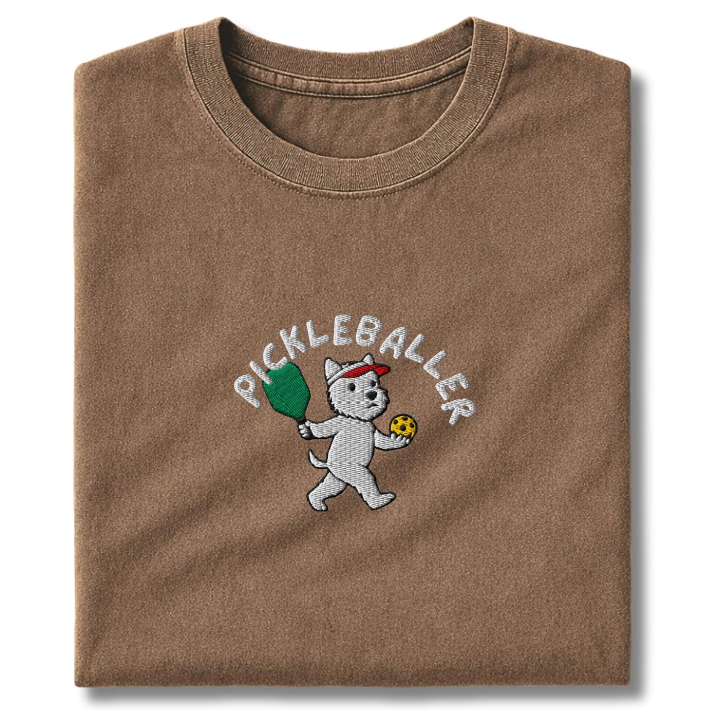 Embroidered Westie Pickleballer T-Shirt