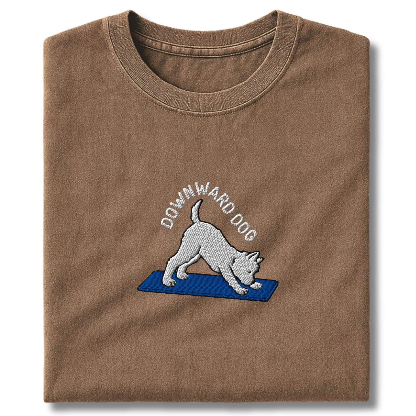 Embroidered Westie Downward Dog T-Shirt