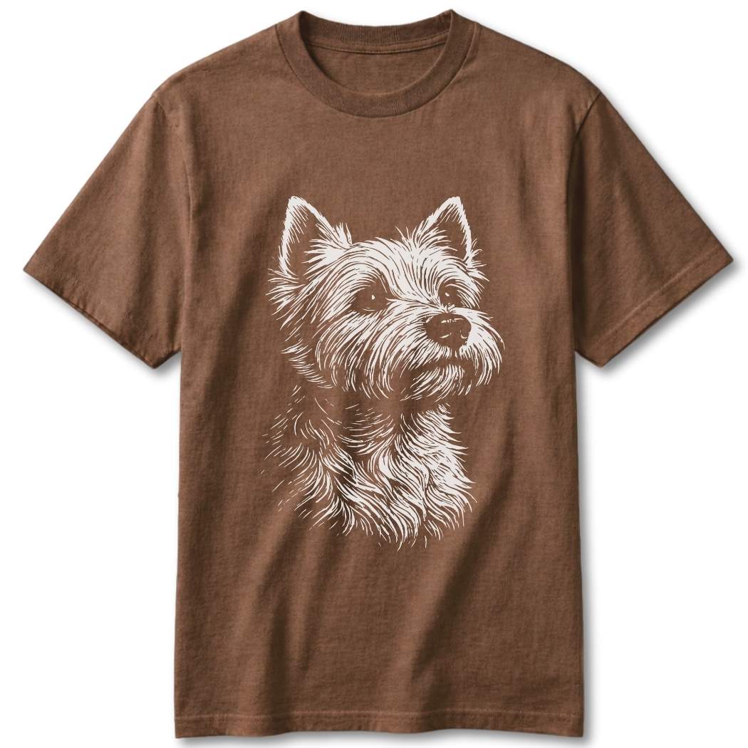 Westie Line Print T-Shirt