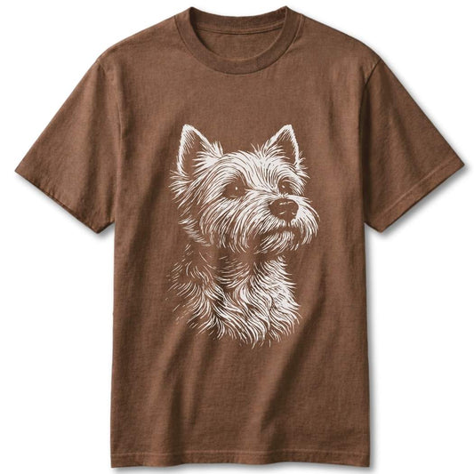 Westie Line Print T-Shirt