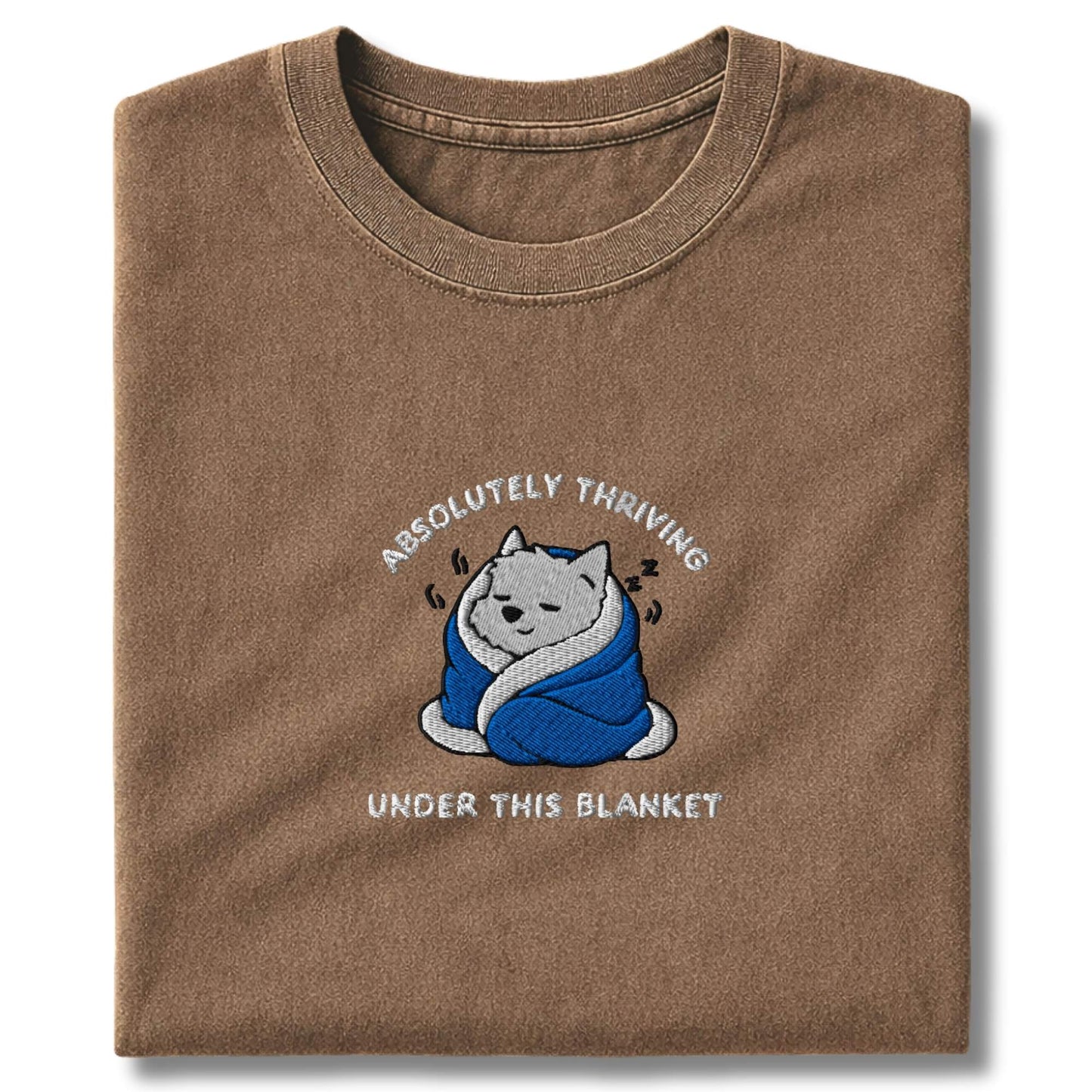 Embroidered Westie In Blanket T-Shirt