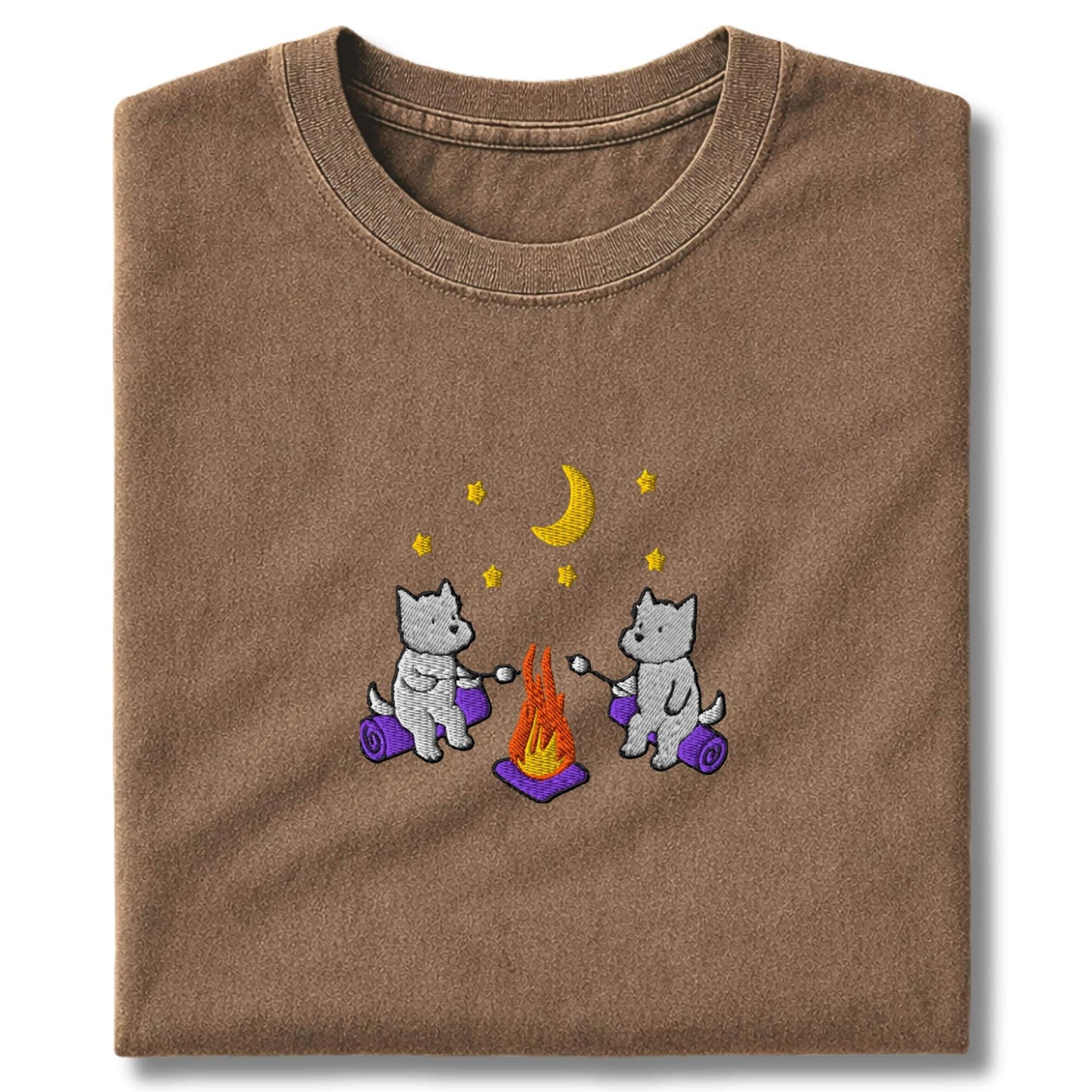 Embroidered Westie Campfire T-Shirt