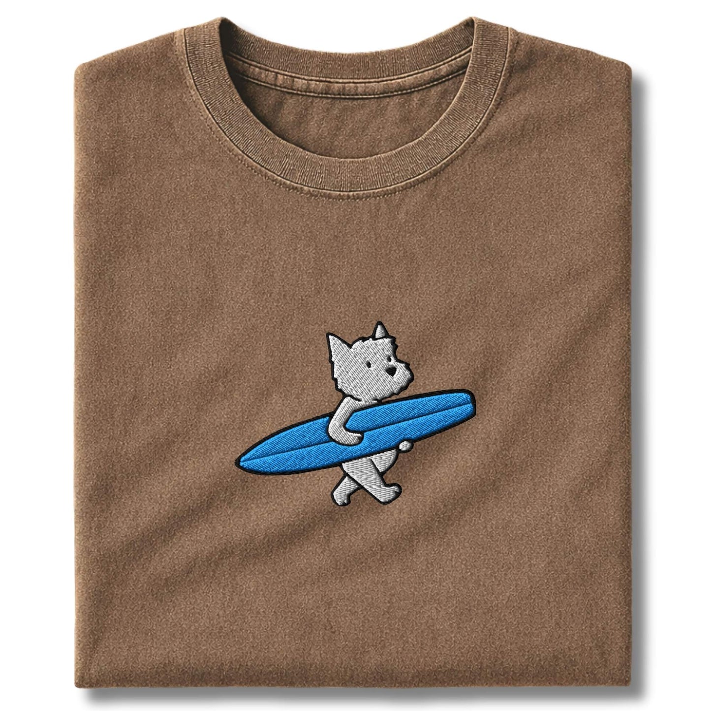 Embroidered Westie Surfer T-Shirt