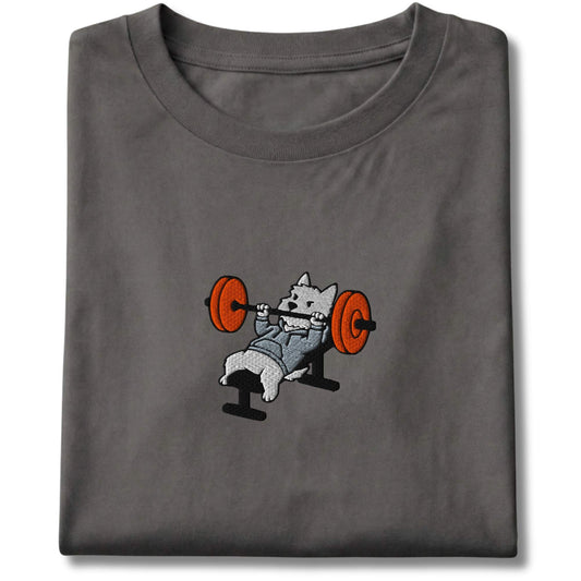Embroidered Westie Bench Press Tee