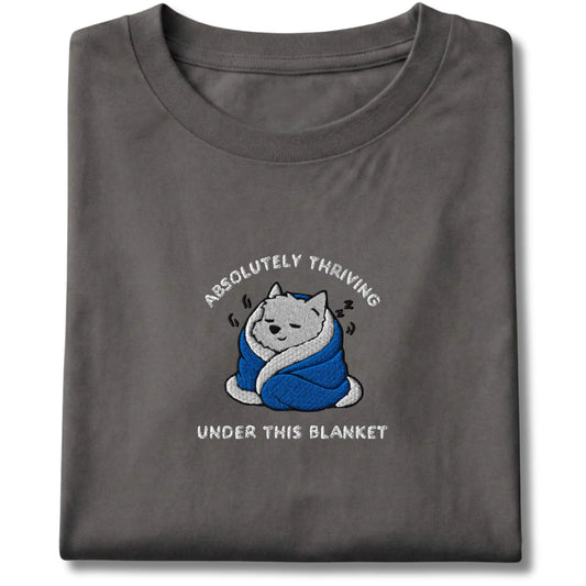 Embroidered Westie In Blanket Tee