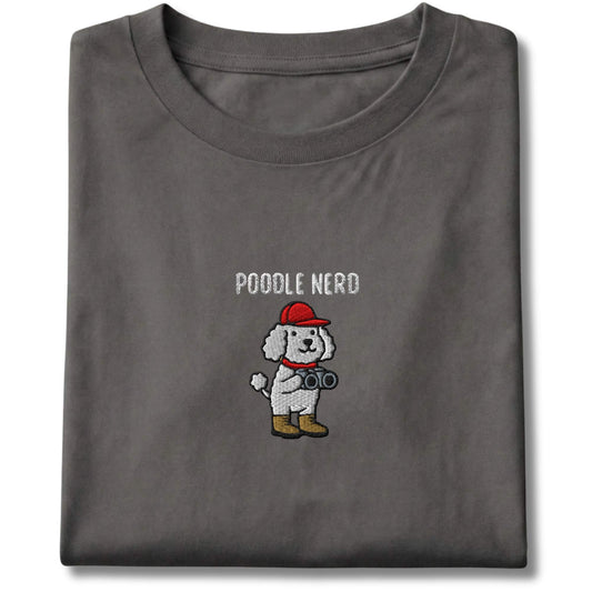 Embroidered Poodle Nerd Tee