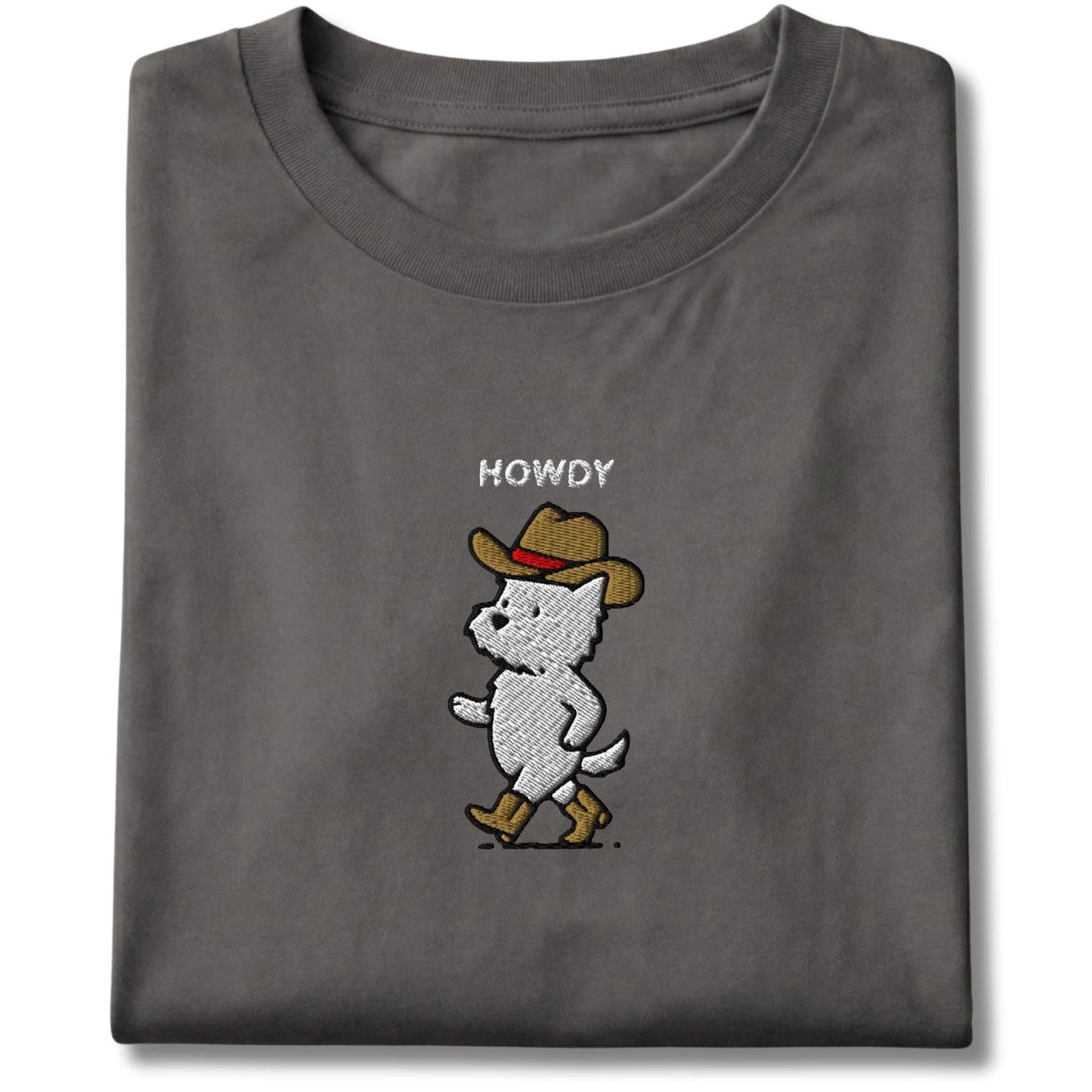 Embroidered Westie Howdy Tee