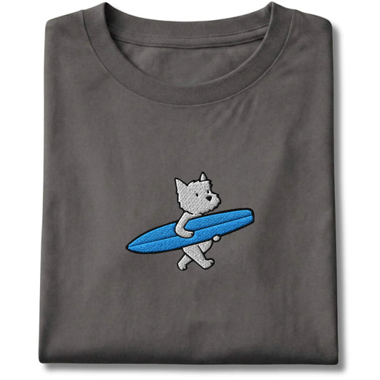 Embroidered Westie Surfer Tee