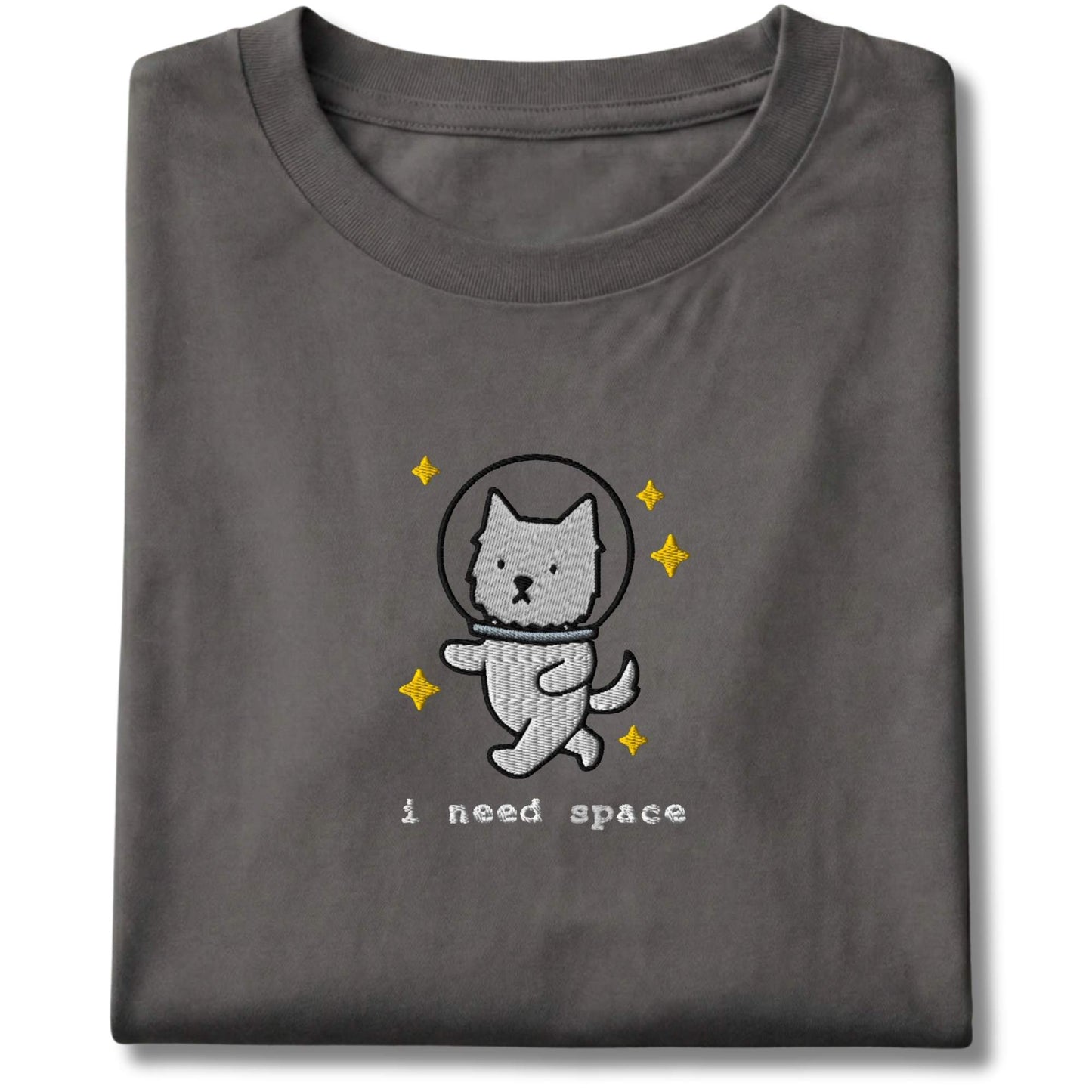 Embroidered Westie I Need Space Tee