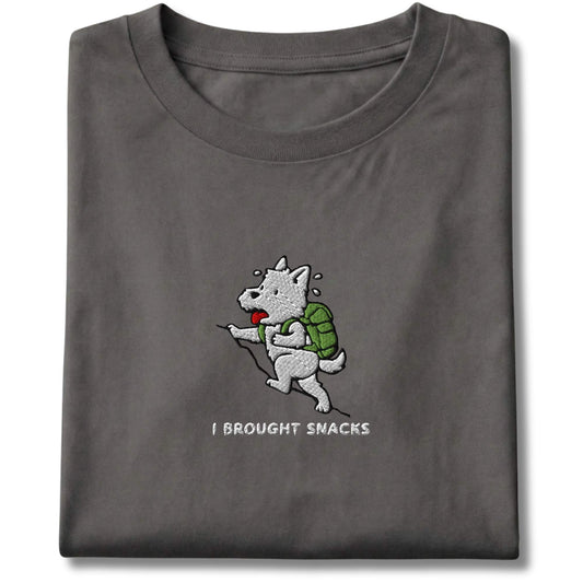 Embroidered Westie I Brought Snacks Tee