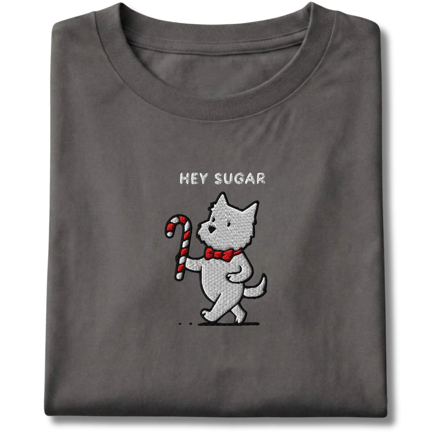 Embroidered Westie Hey Sugar Tee