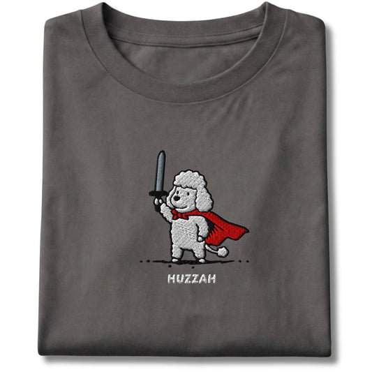 Embroidered Poodle Huzzah Tee