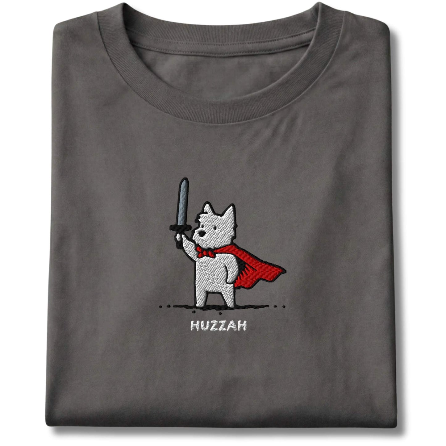 Embroidered Westie Huzzah Tee