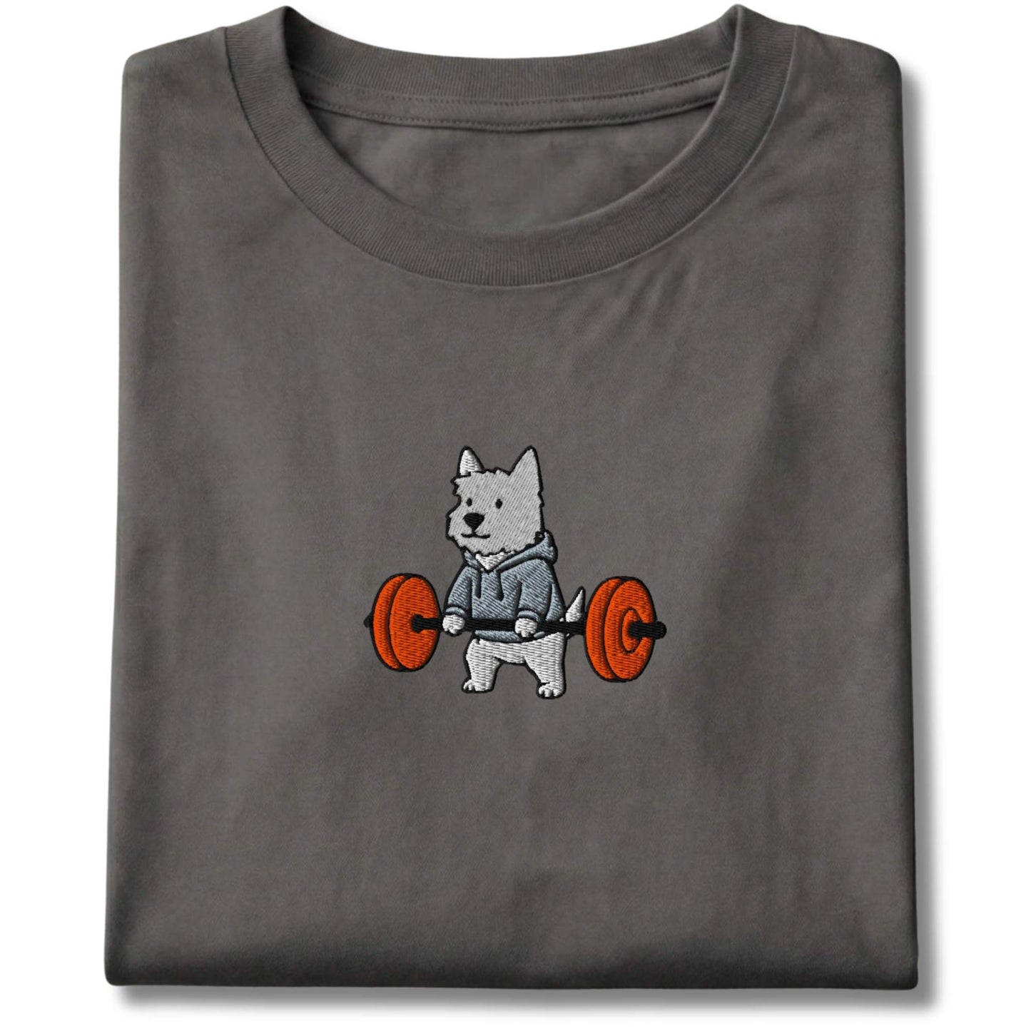Embroidered Westie Deadlift Tee