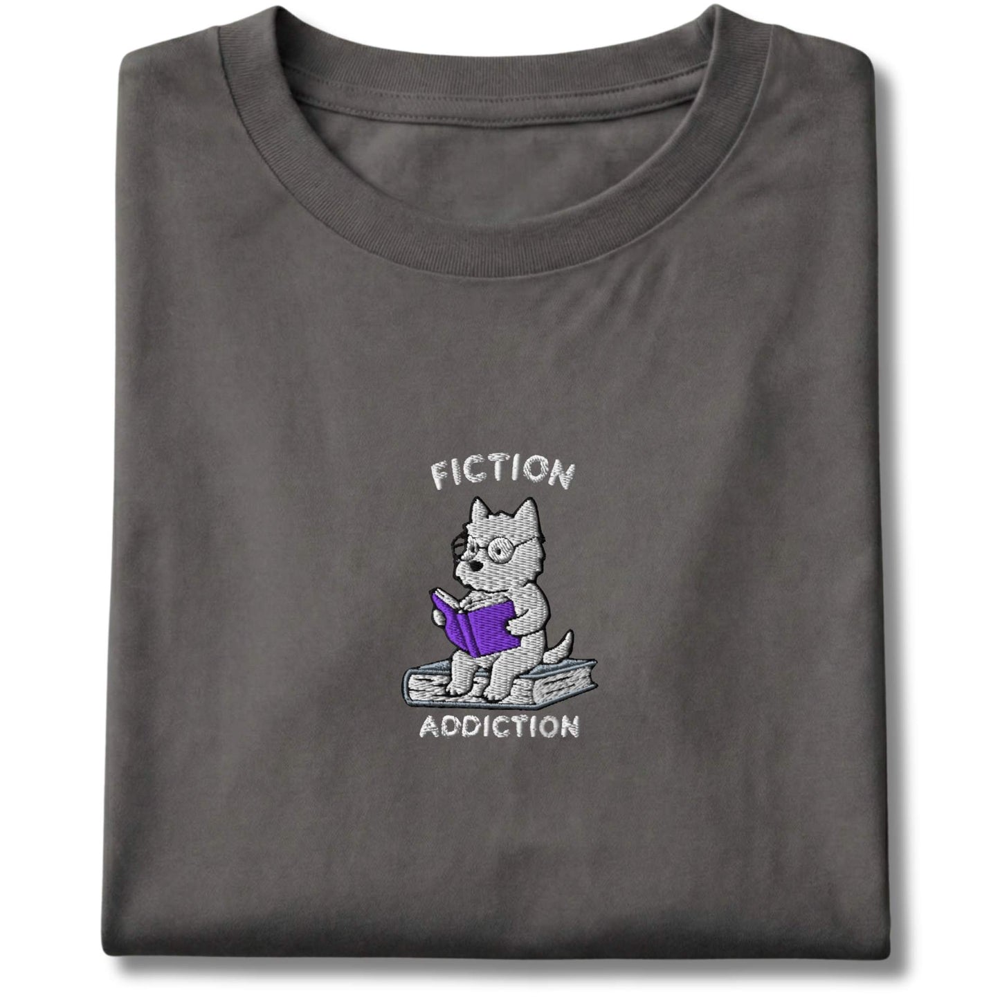 Embroidered Westie Fiction Addiction Tee