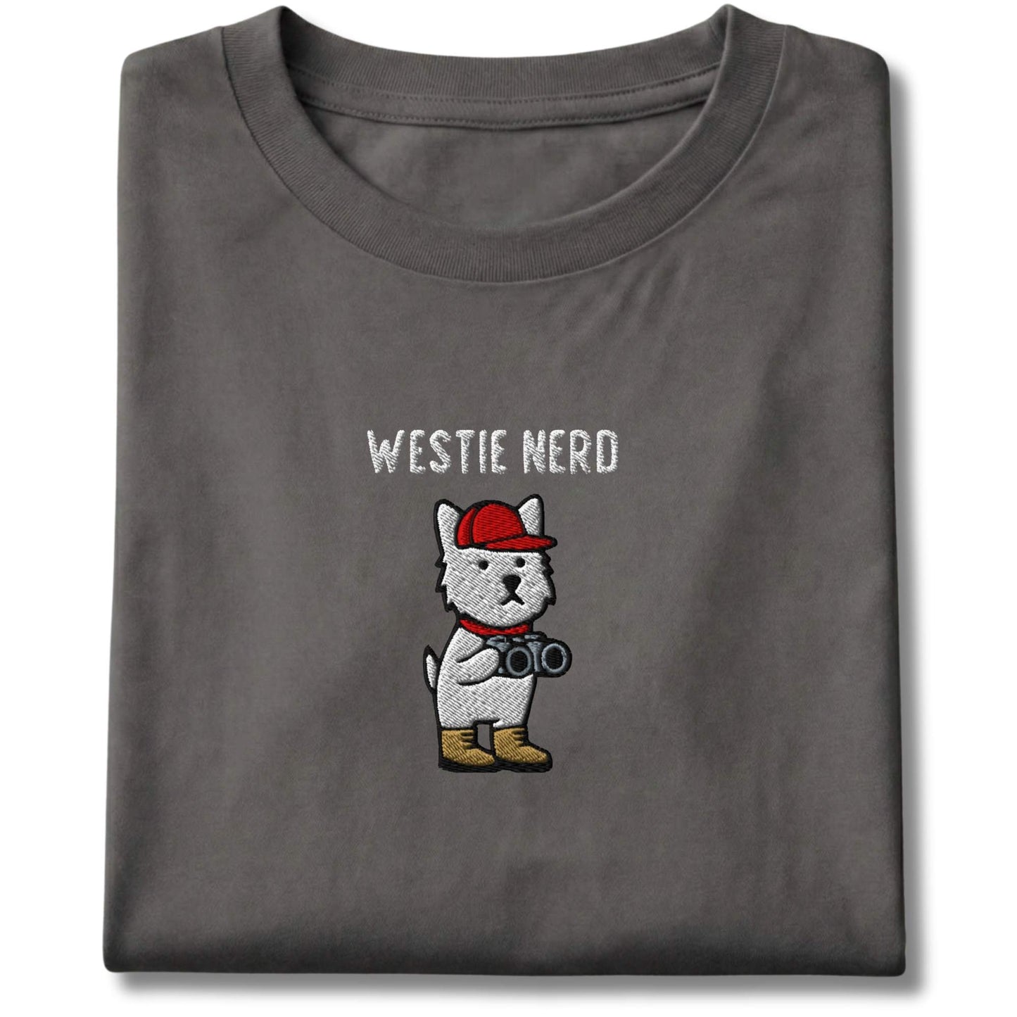 Embroidered Westie Nerd Tee