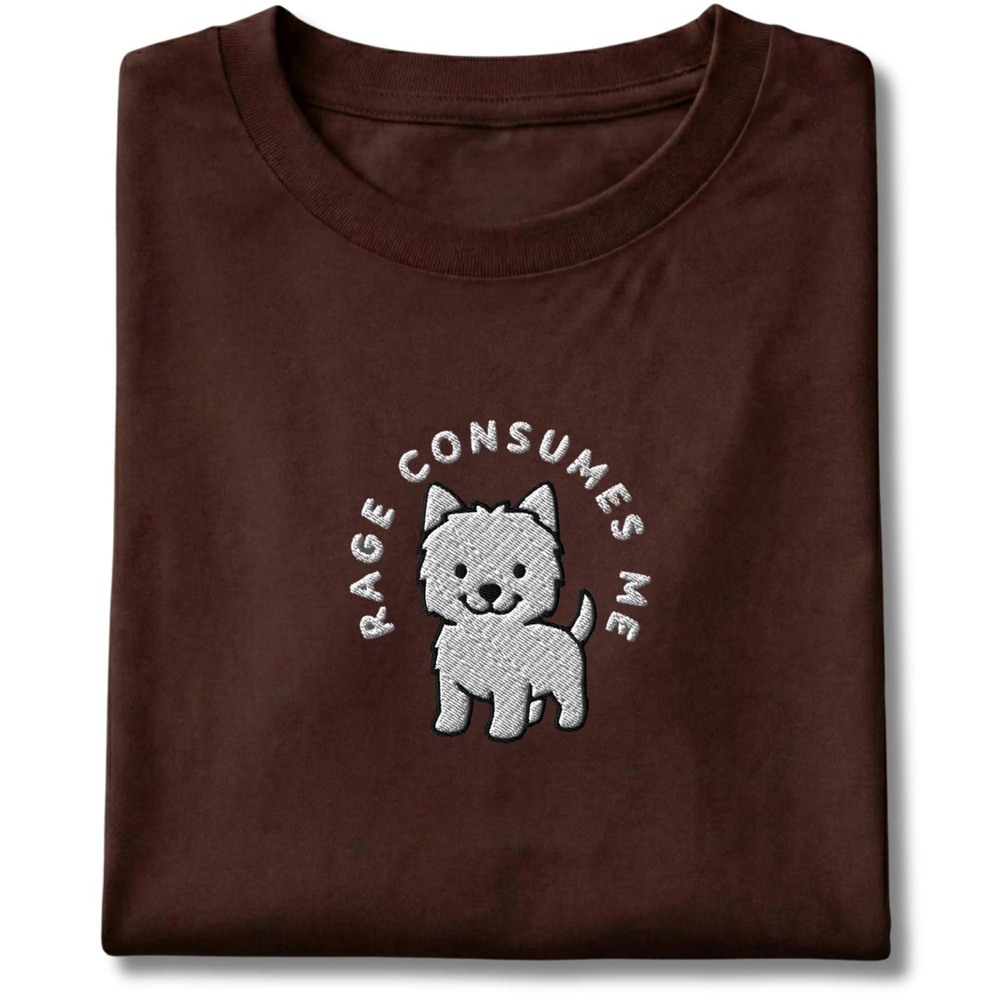 Embroidered Westie Rage Consumes Me Tee