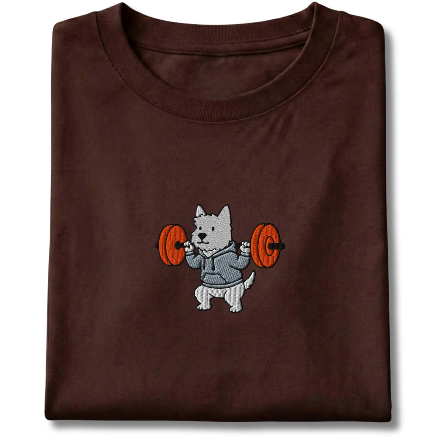 Embroidered Westie Bar Squat Tee