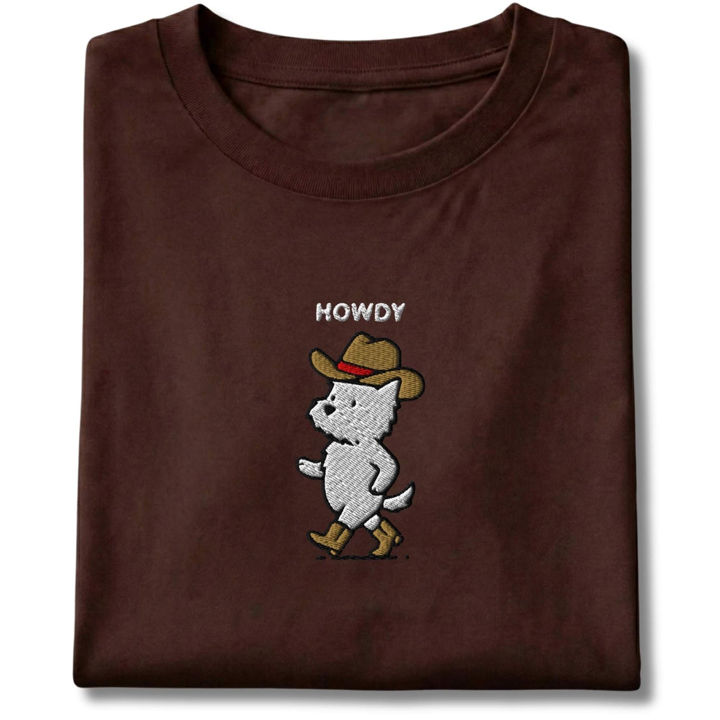Embroidered Westie Howdy Tee