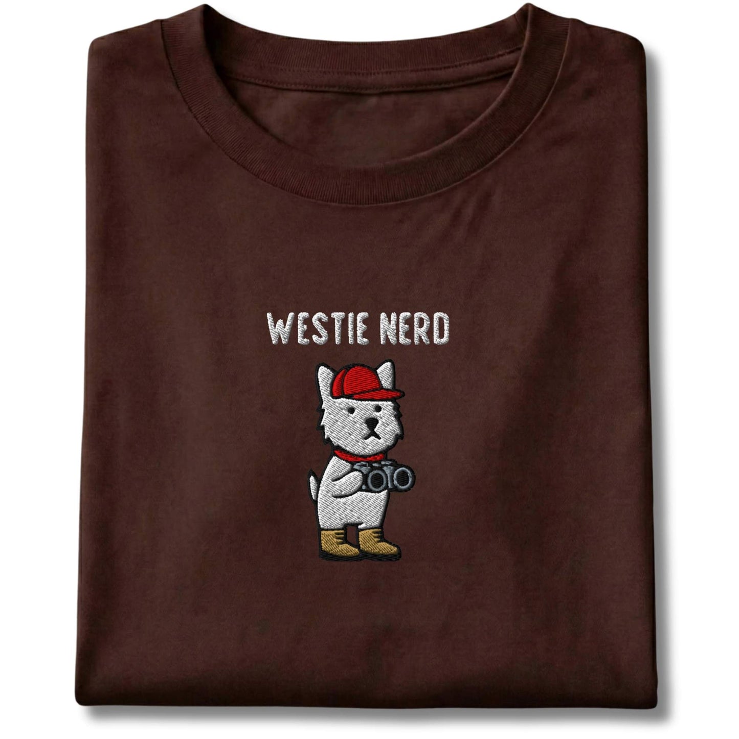Embroidered Westie Nerd Tee
