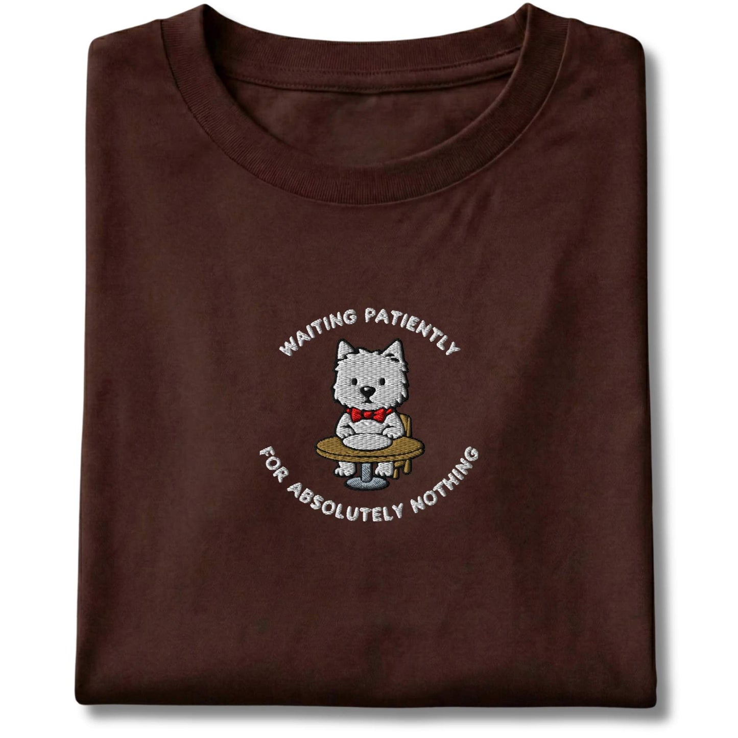 Embroidered Westie waiting Tee