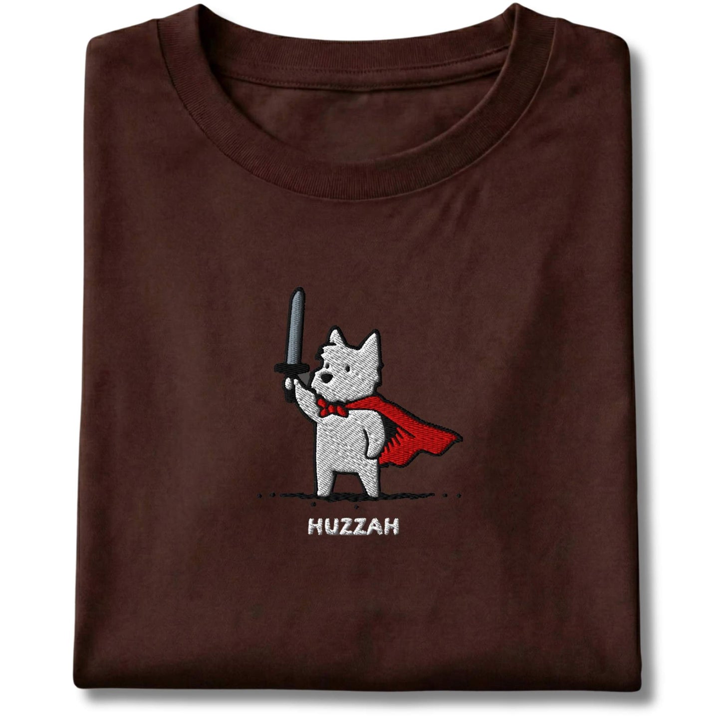 Embroidered Westie Huzzah Tee