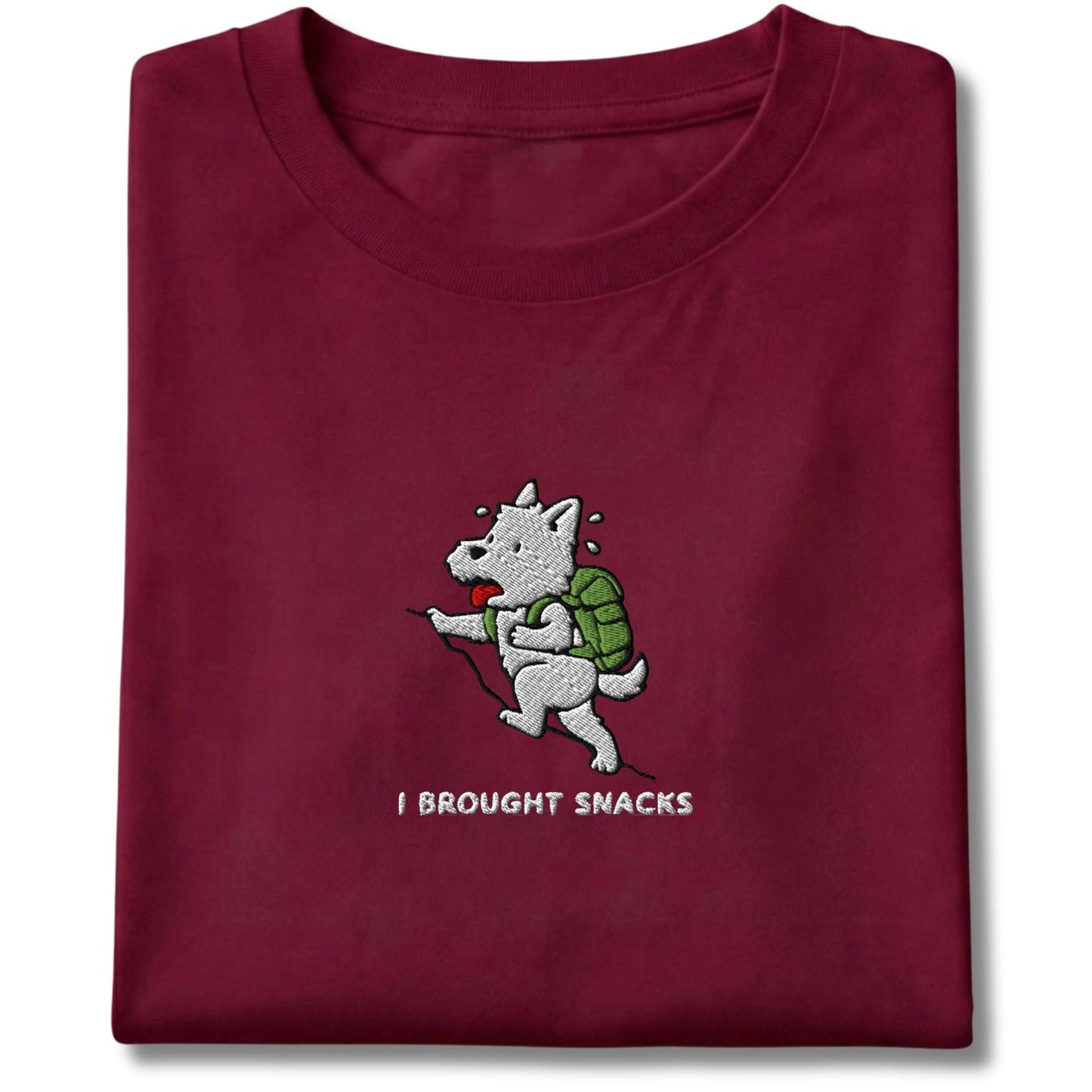 Embroidered Westie I Brought Snacks Tee