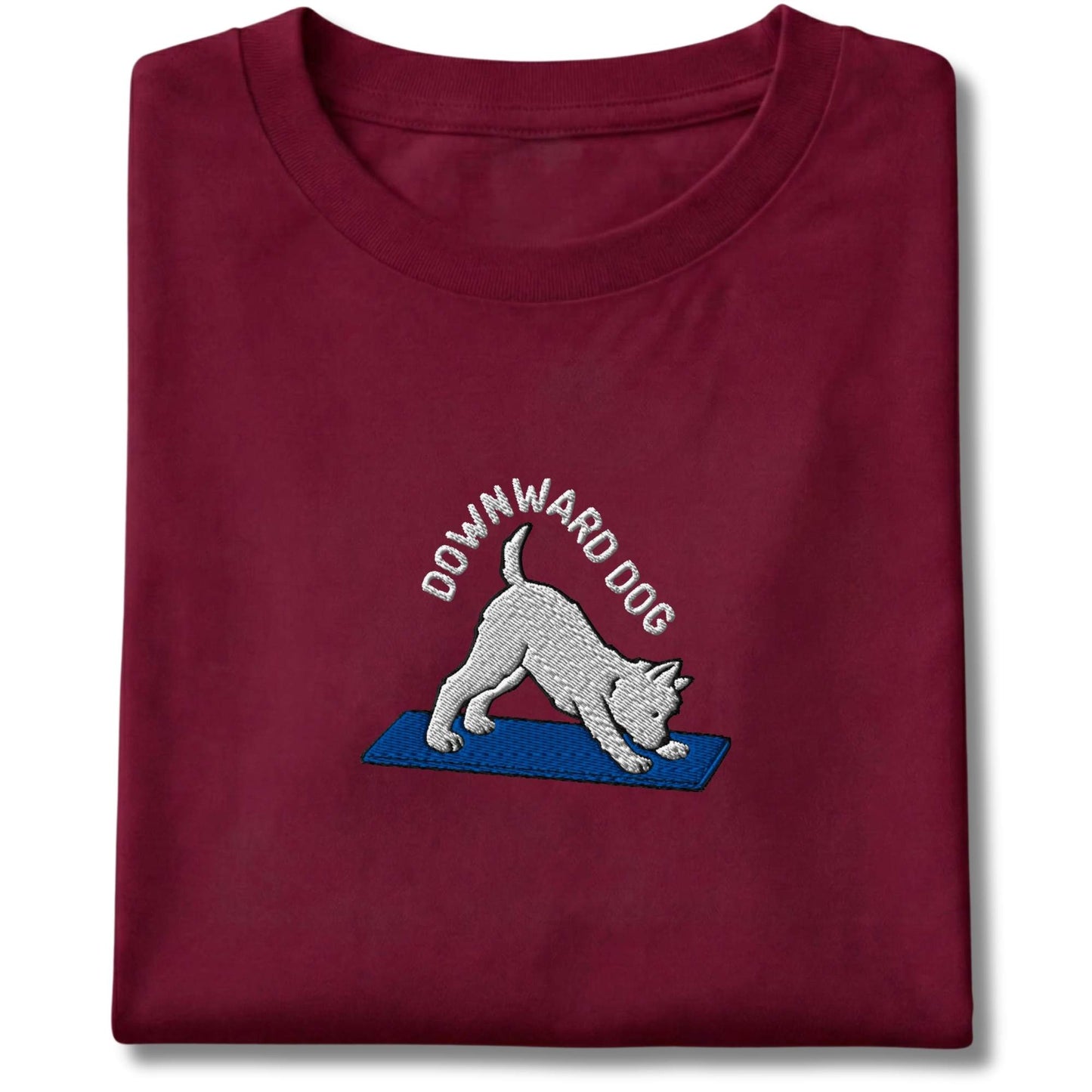Embroidered Westie Downward Dog Tee