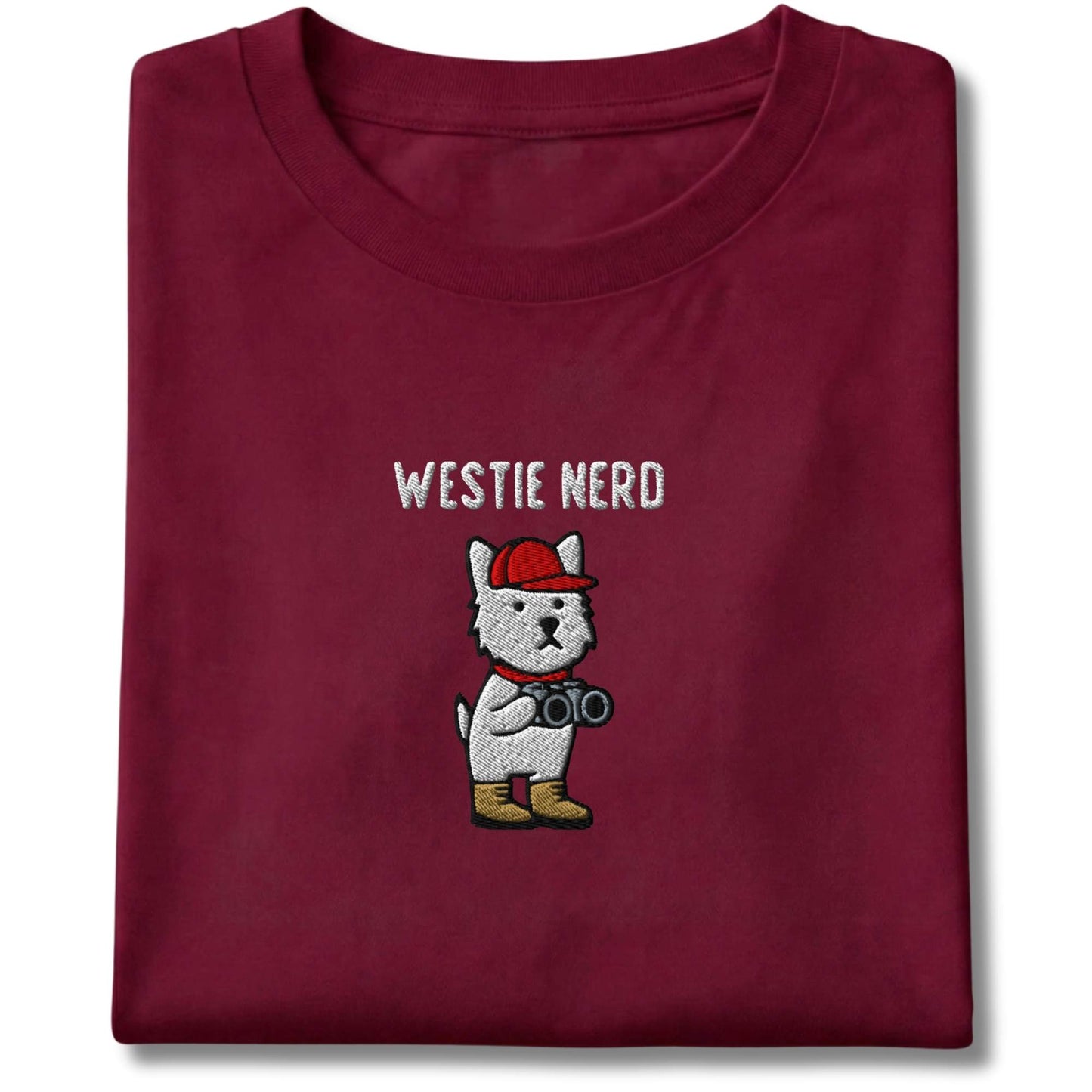 Embroidered Westie Nerd Tee