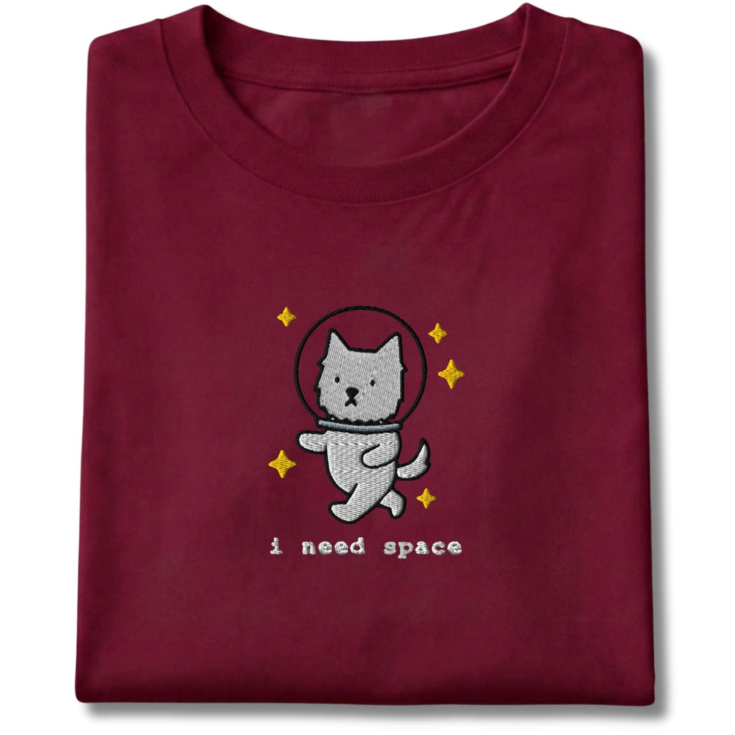 Embroidered Westie I Need Space Tee