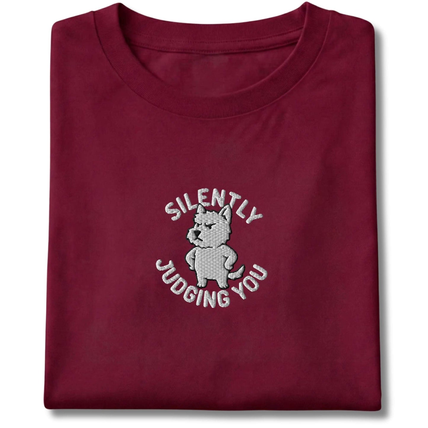 Embroidered Westie Judging You Tee