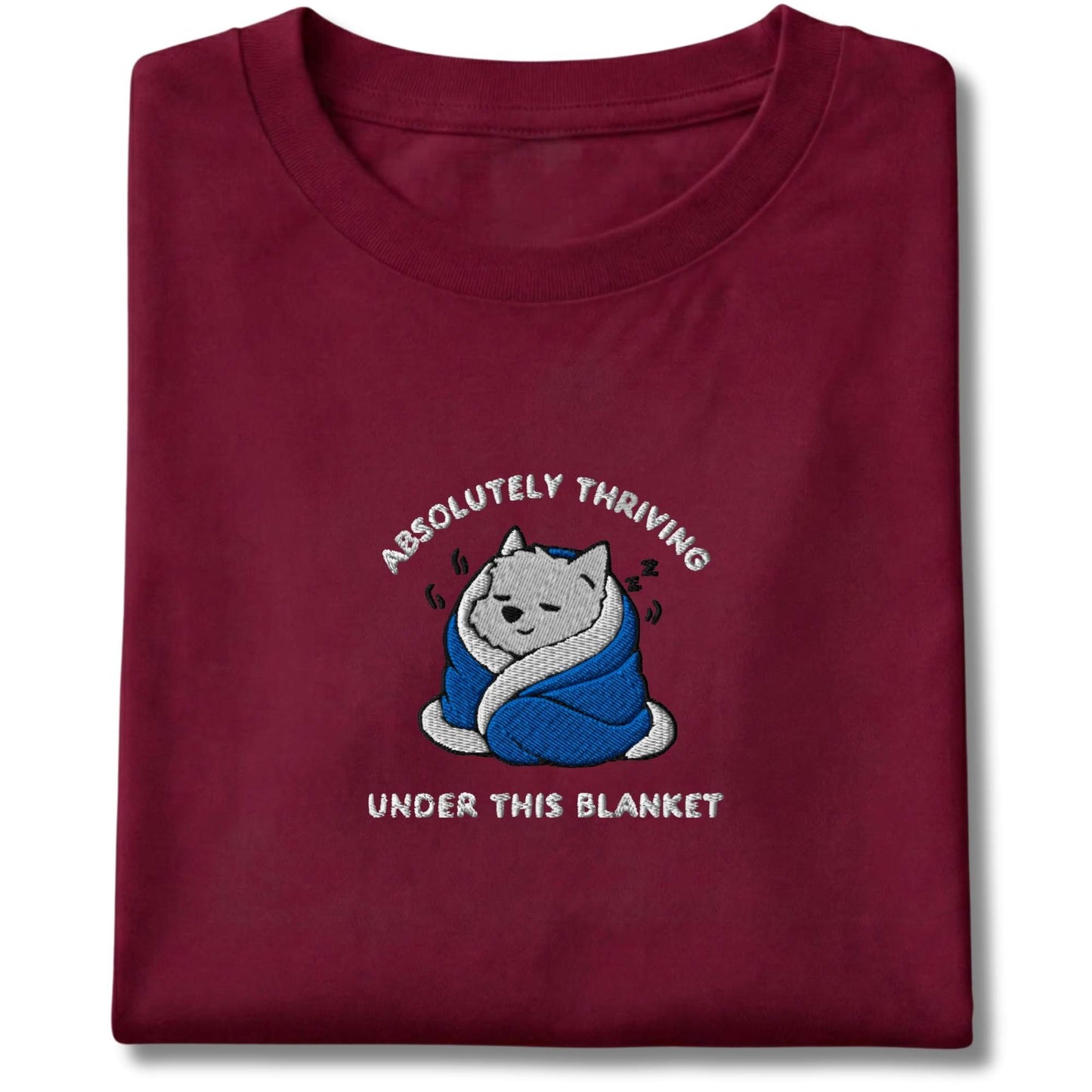 Embroidered Westie In Blanket Tee