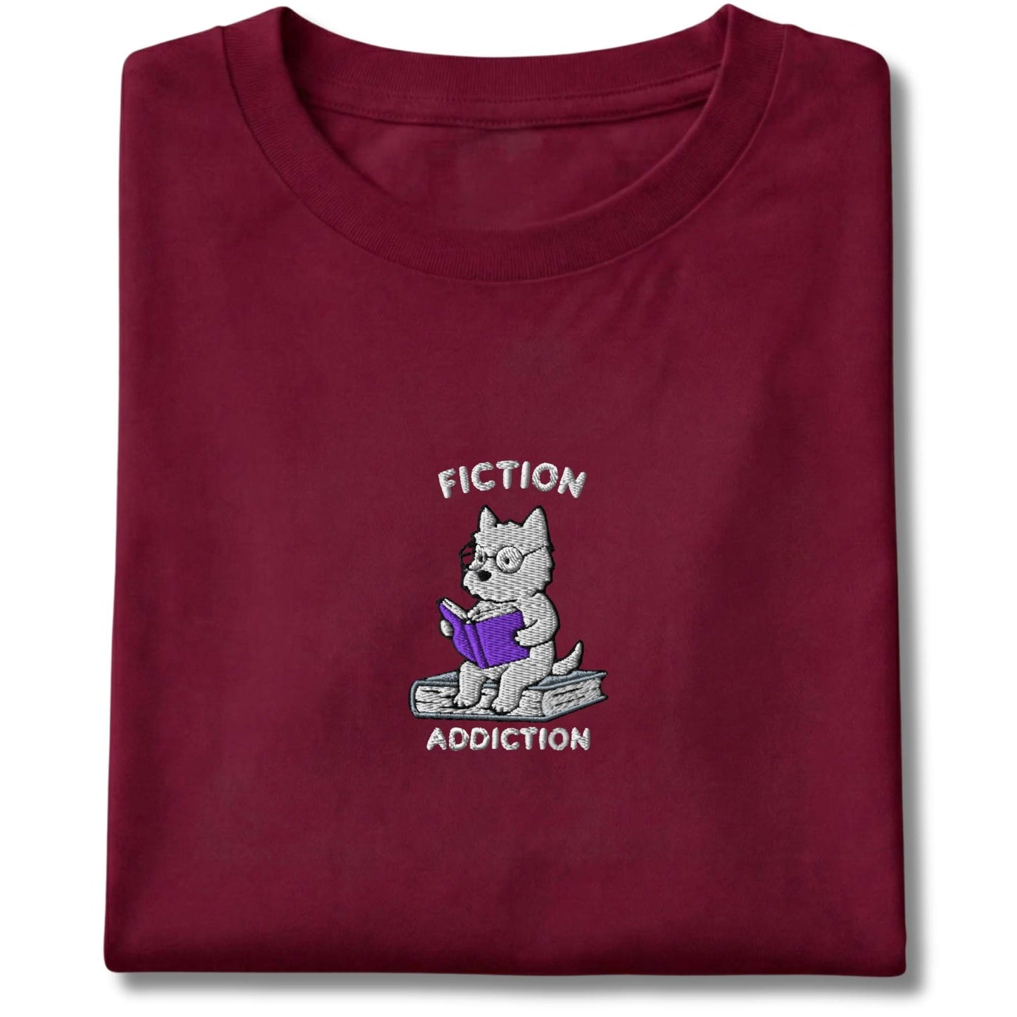 Embroidered Westie Fiction Addiction Tee