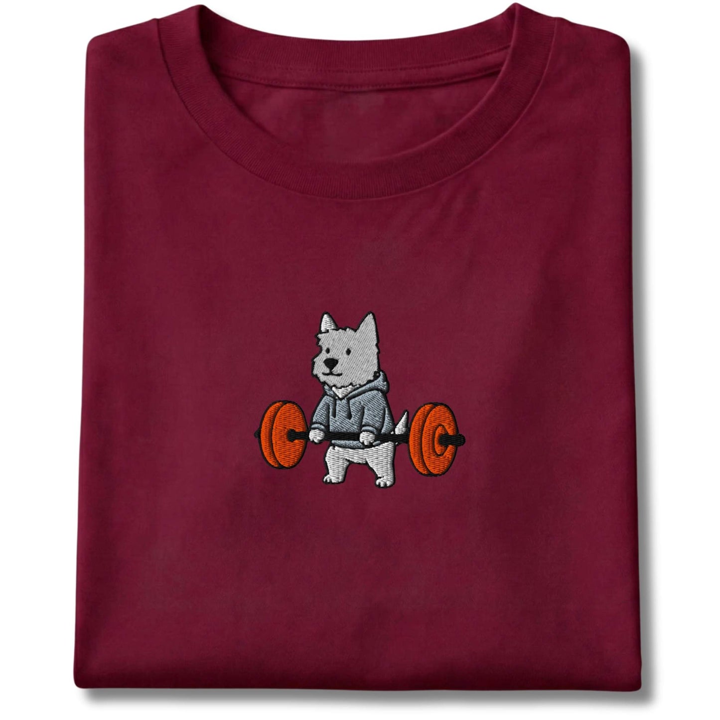 Embroidered Westie Deadlift Tee