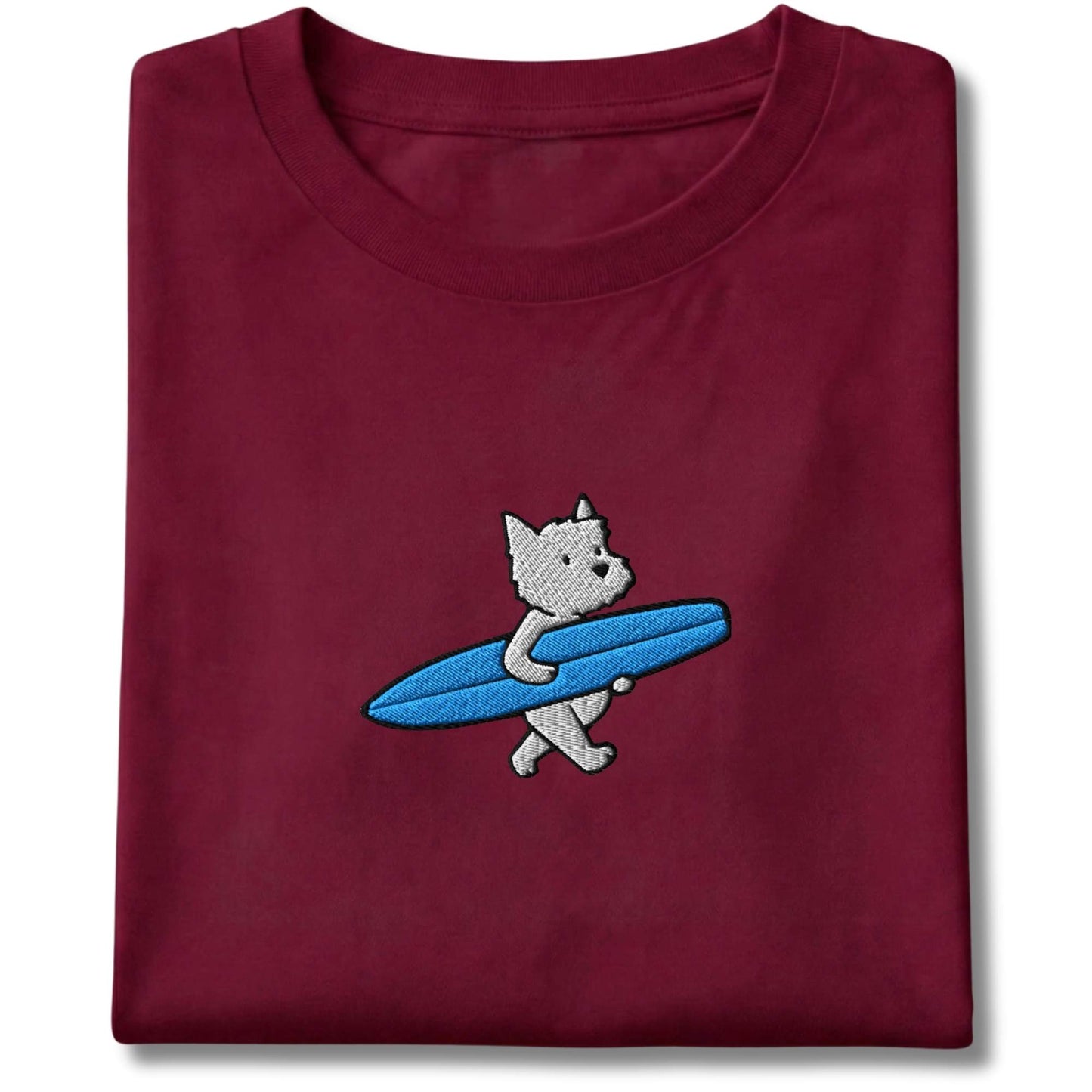 Embroidered Westie Surfer Tee