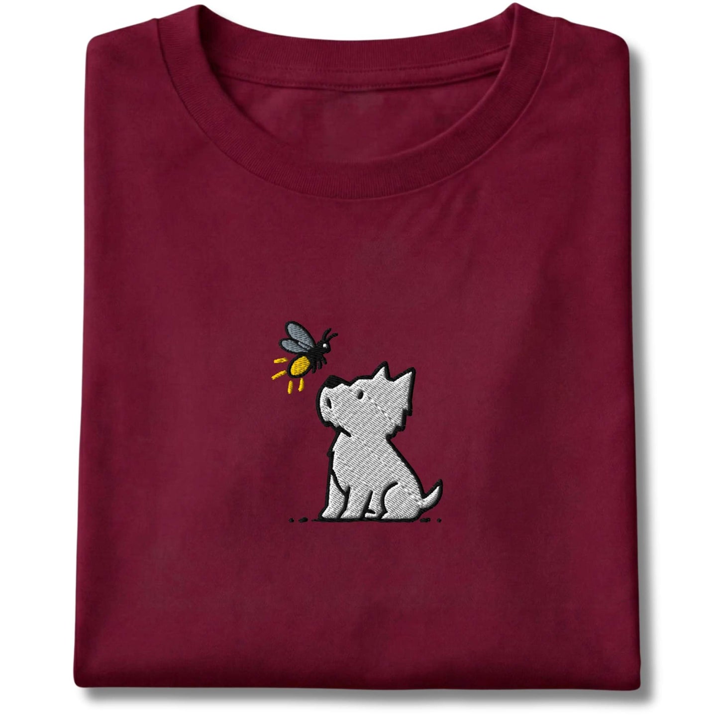 Embroidered Westie and Firefly Tee
