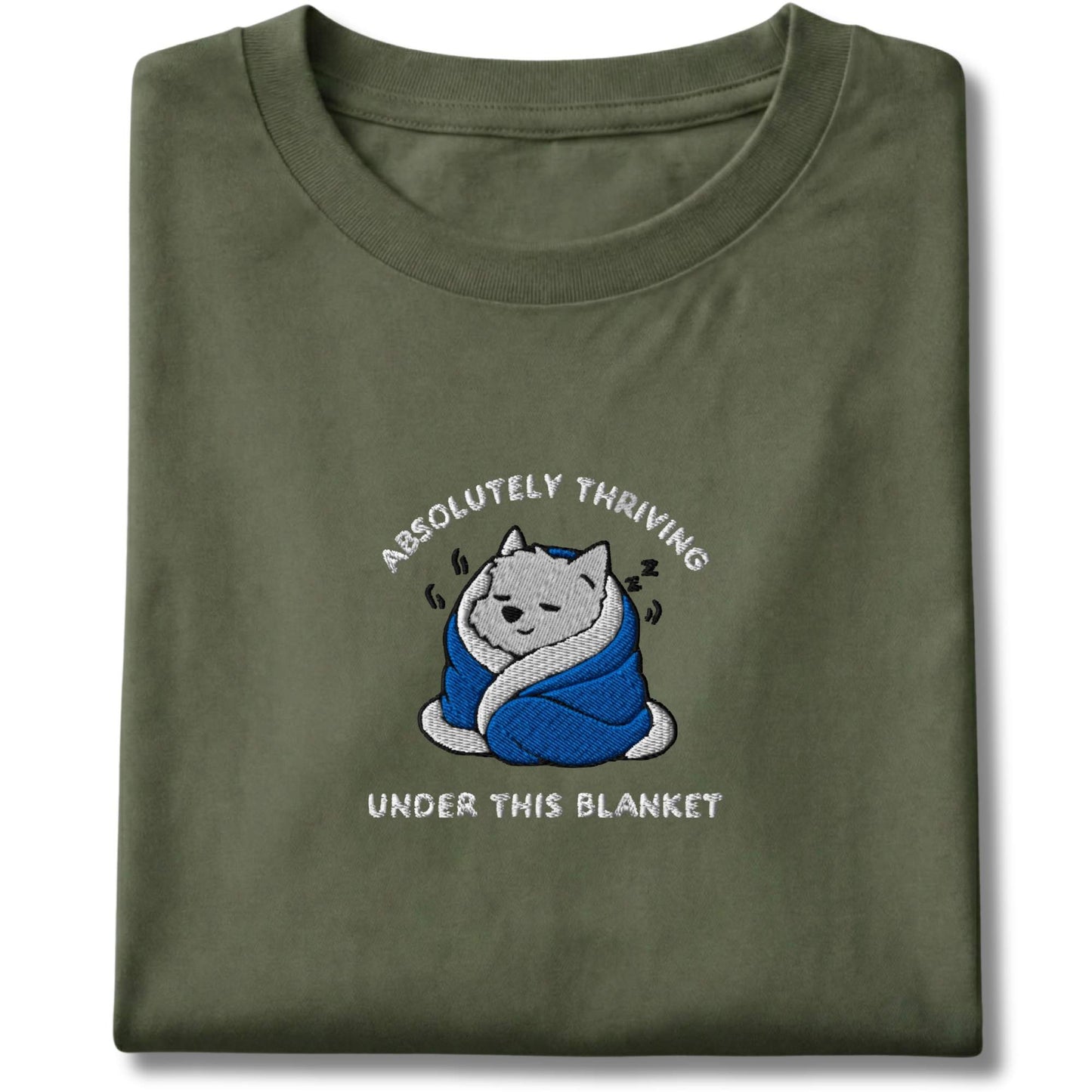 Embroidered Westie In Blanket Tee