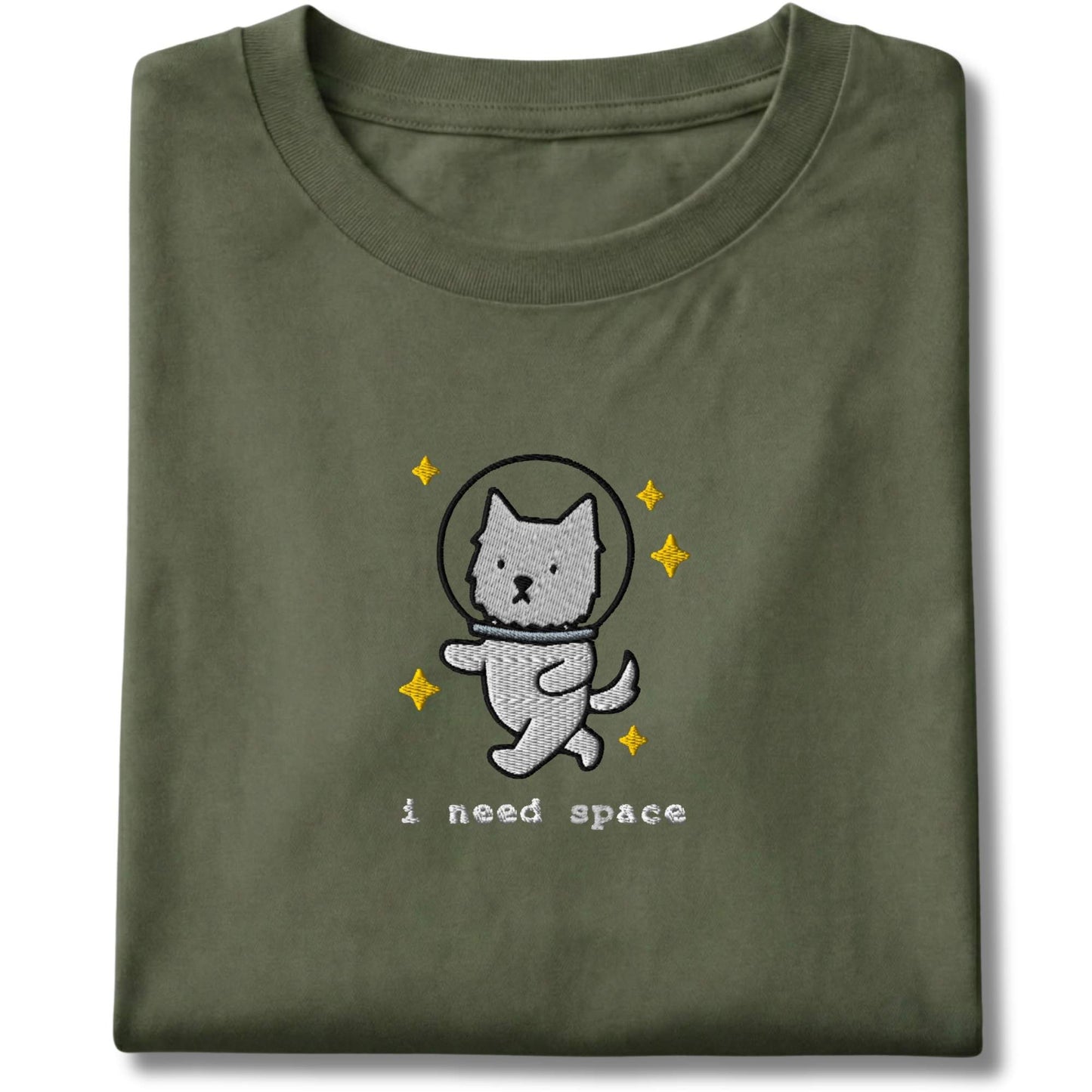 Embroidered Westie I Need Space Tee