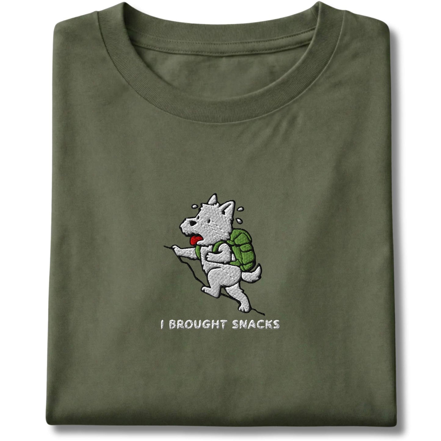 Embroidered Westie I Brought Snacks Tee