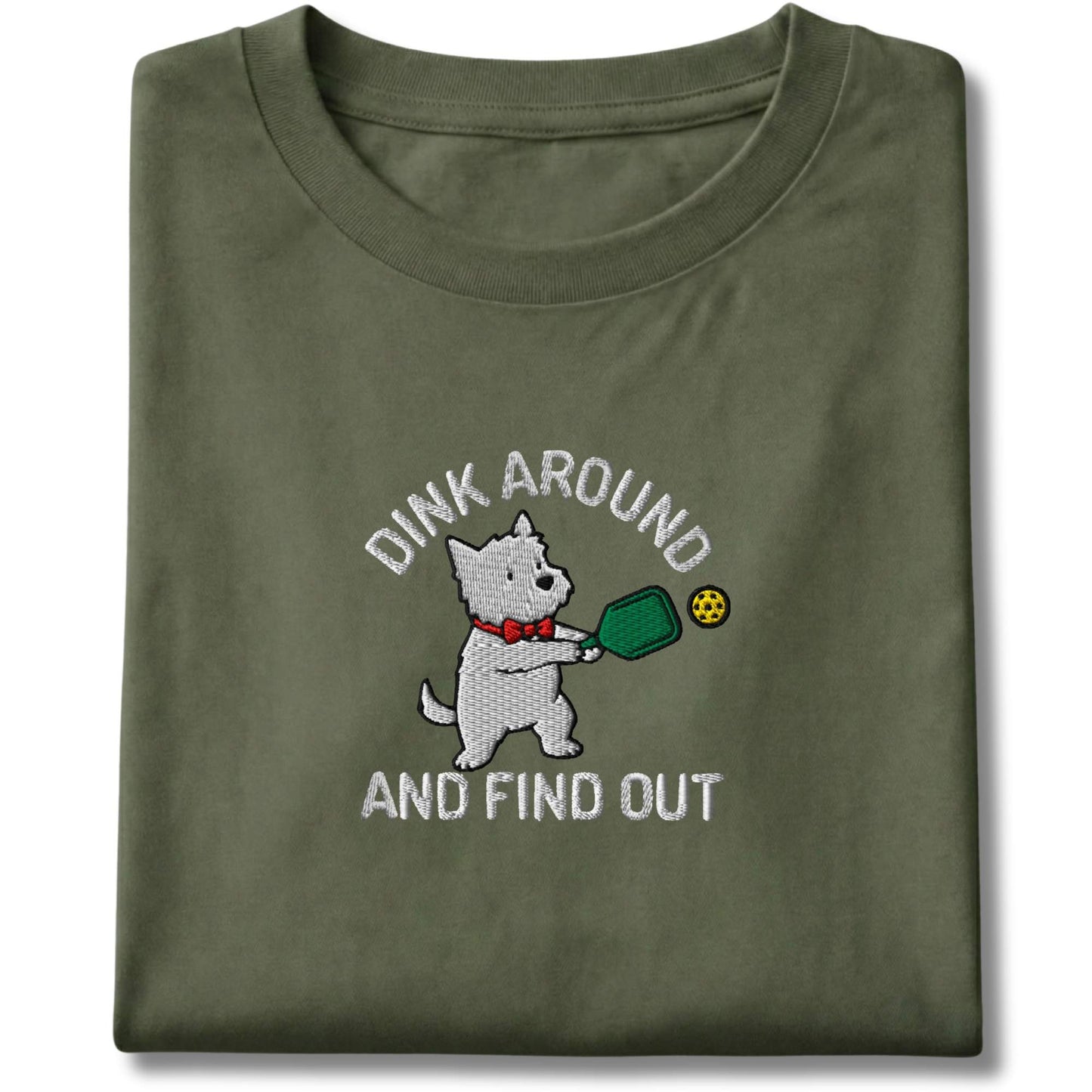 Embroidered Westie Dink Around Tee