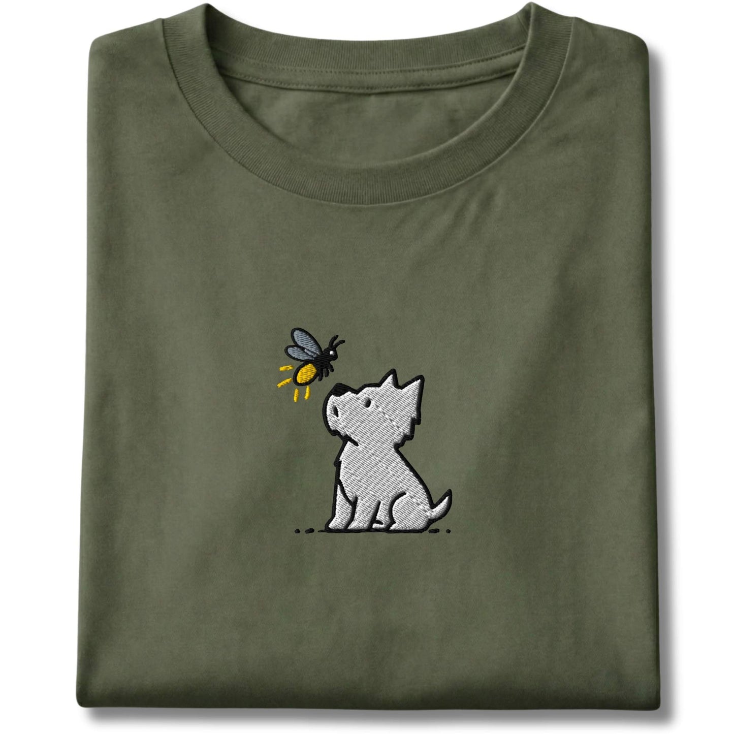 Embroidered Westie and Firefly Tee