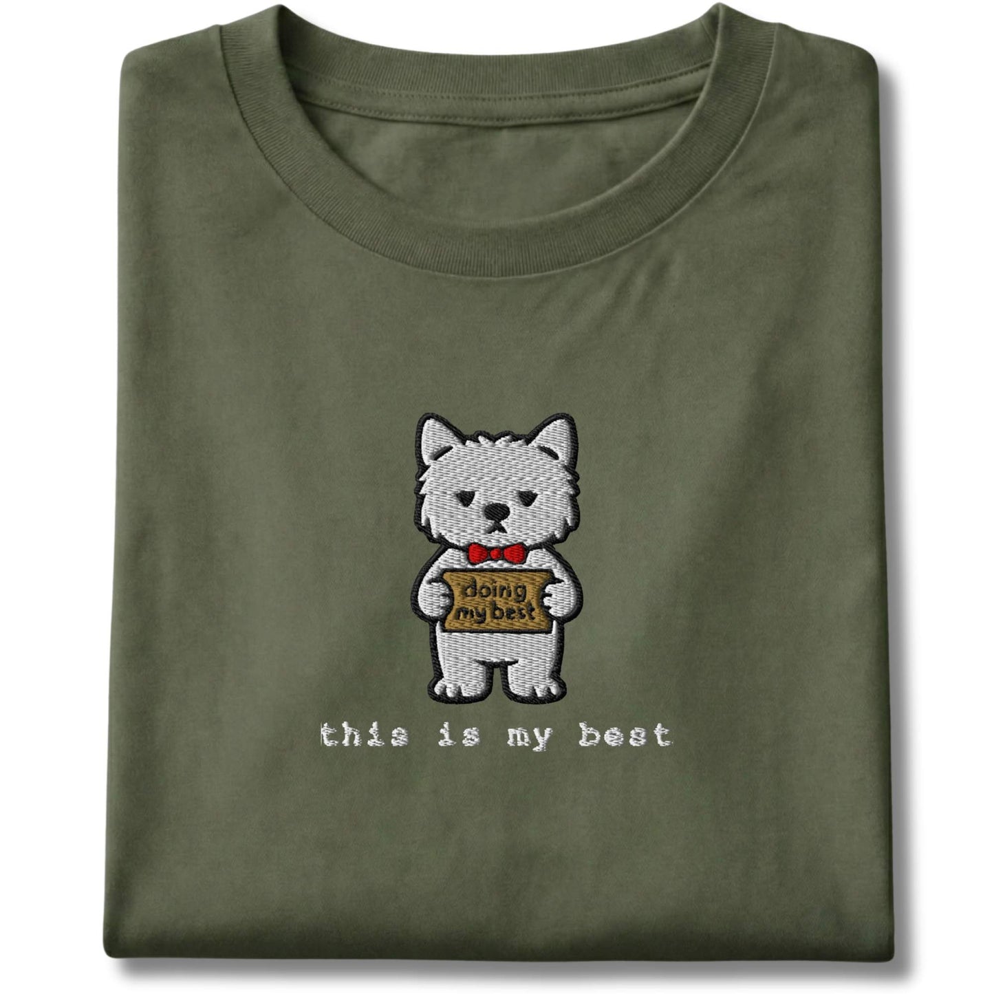Embroidered Westie This Is My Best Tee