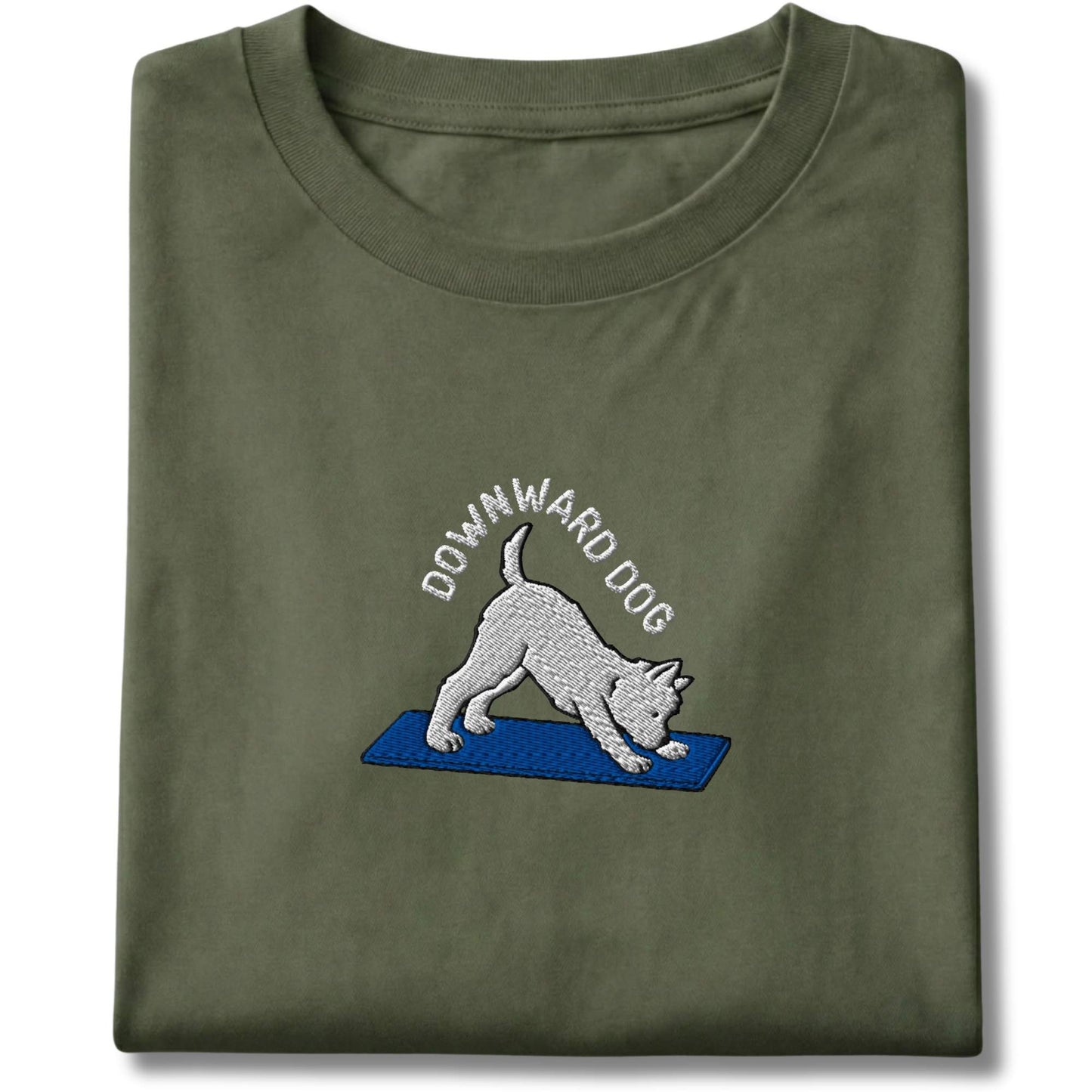 Embroidered Westie Downward Dog Tee