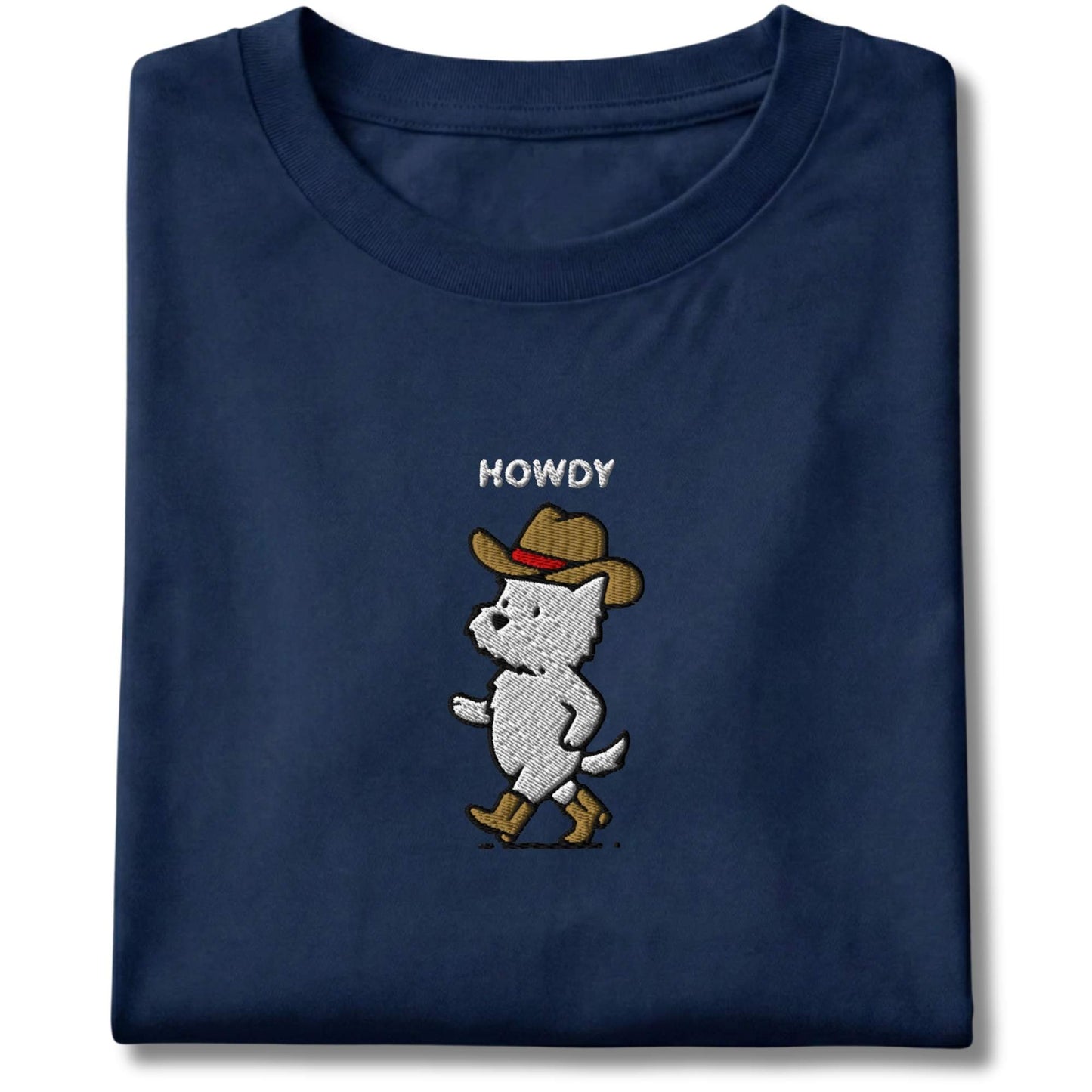 Embroidered Westie Howdy Tee