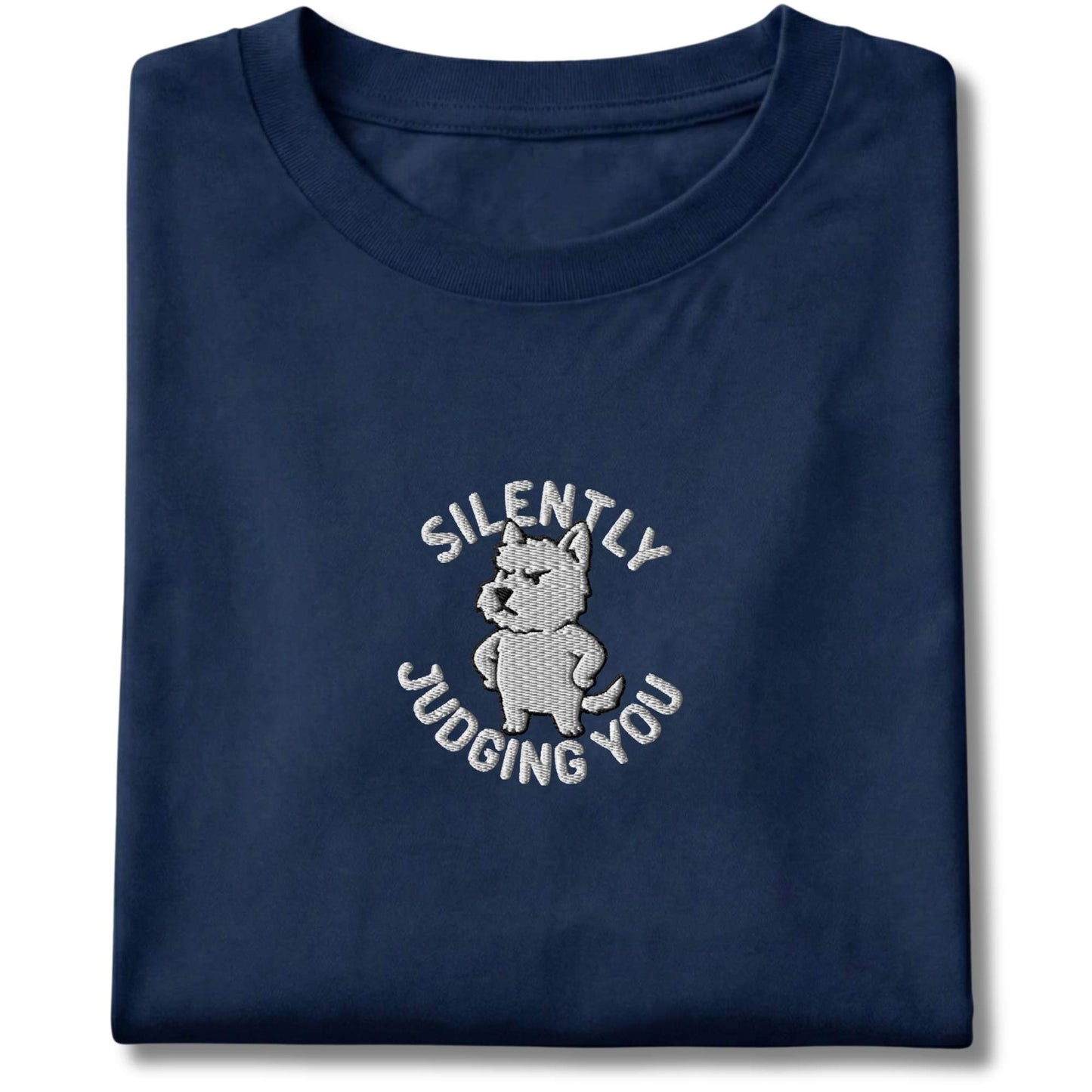 Embroidered Westie Judging You Tee